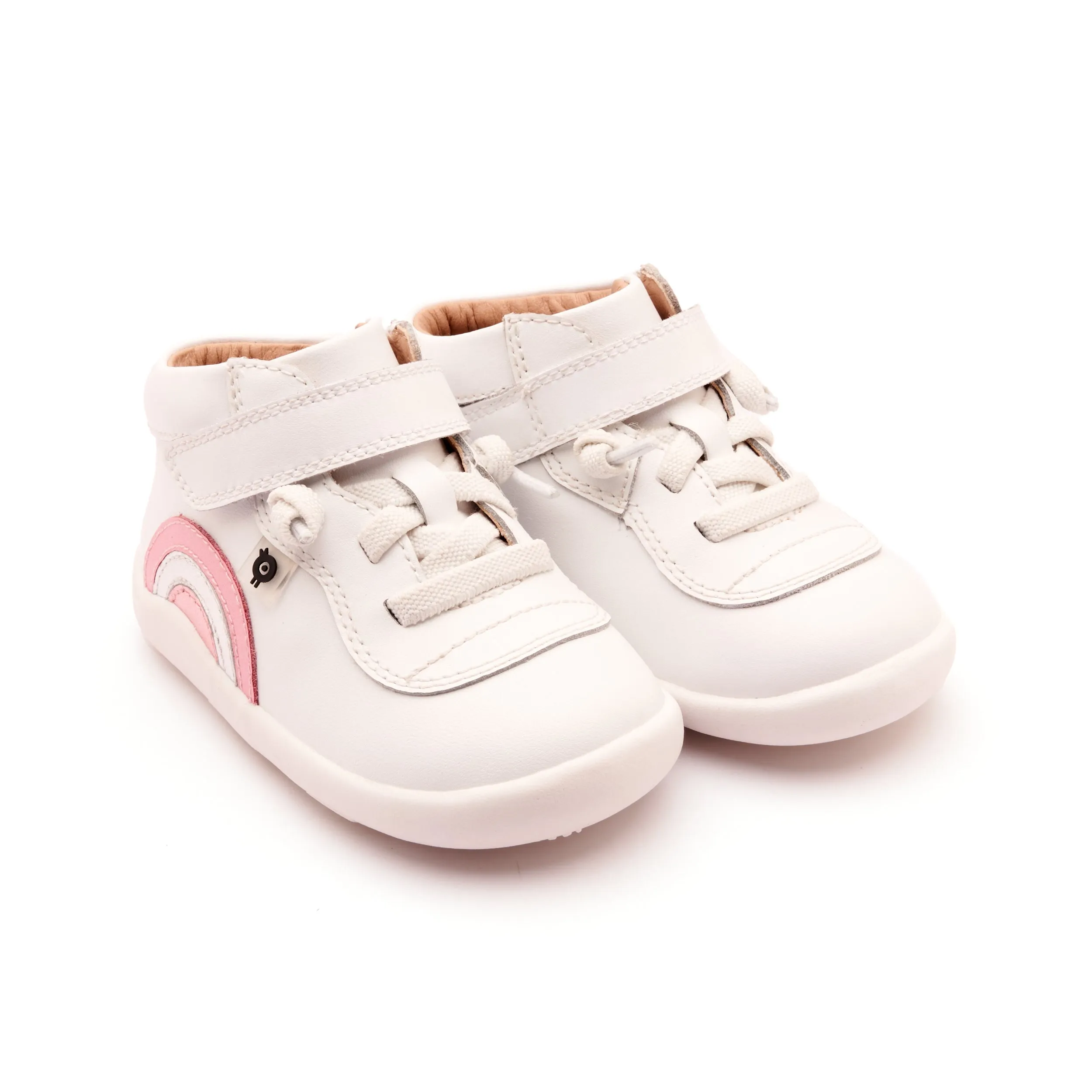 Old Soles Girl's 8055 Sun Bright Casual Shoes - Snow / Pearlised Pink / Silver / Pink Frost / White Sole smart path