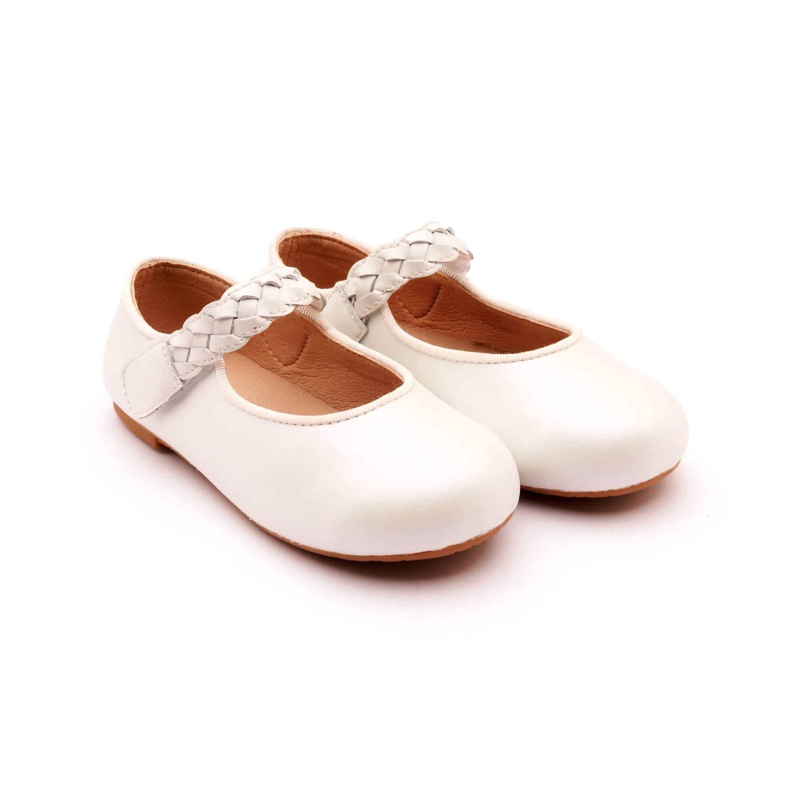 Old Soles Girl's 817 Lady Plat Shoes - Nacardo Blanco simple line