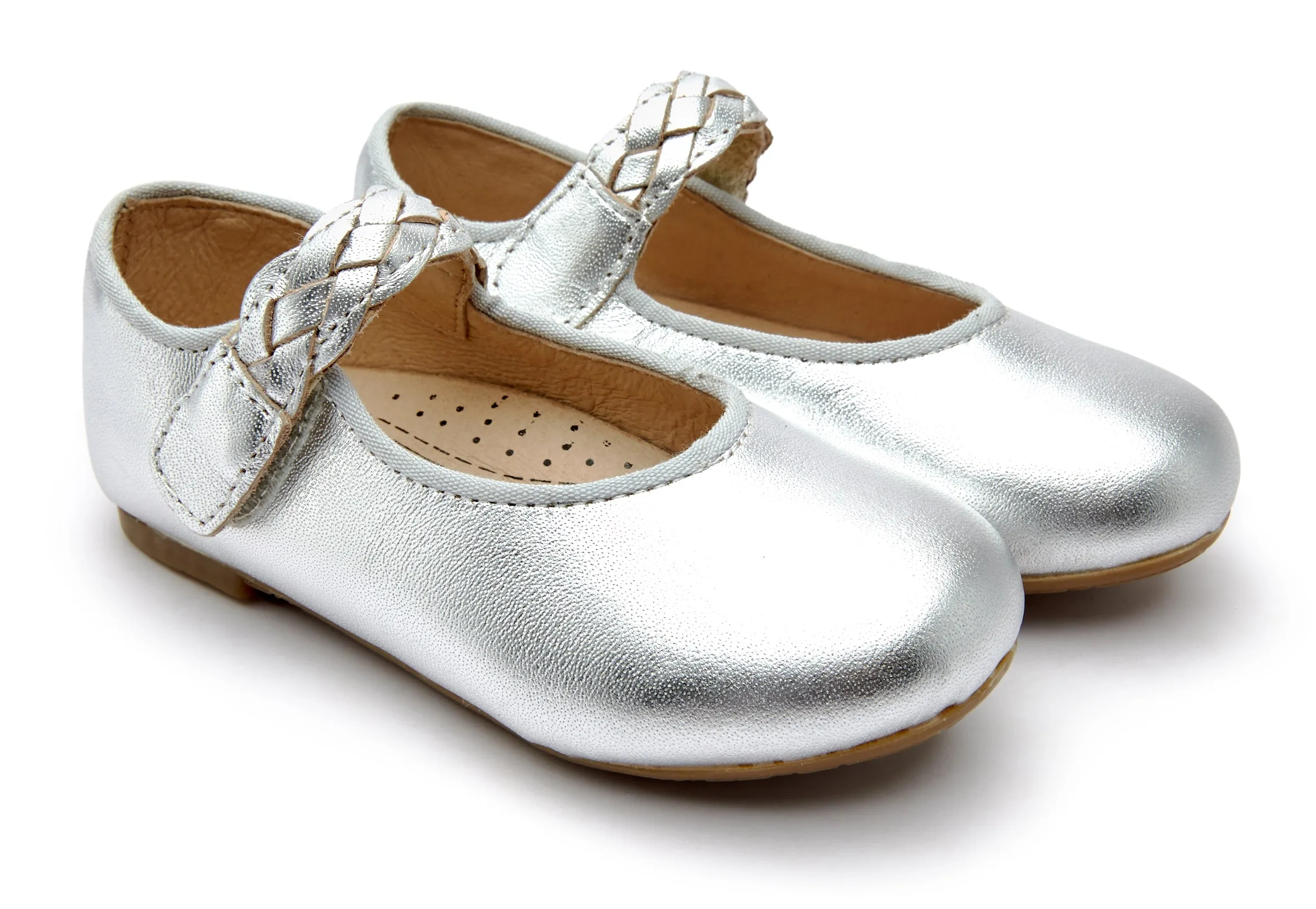 Old Soles Girl's 817 Lady Plat Shoes - Silver social ready