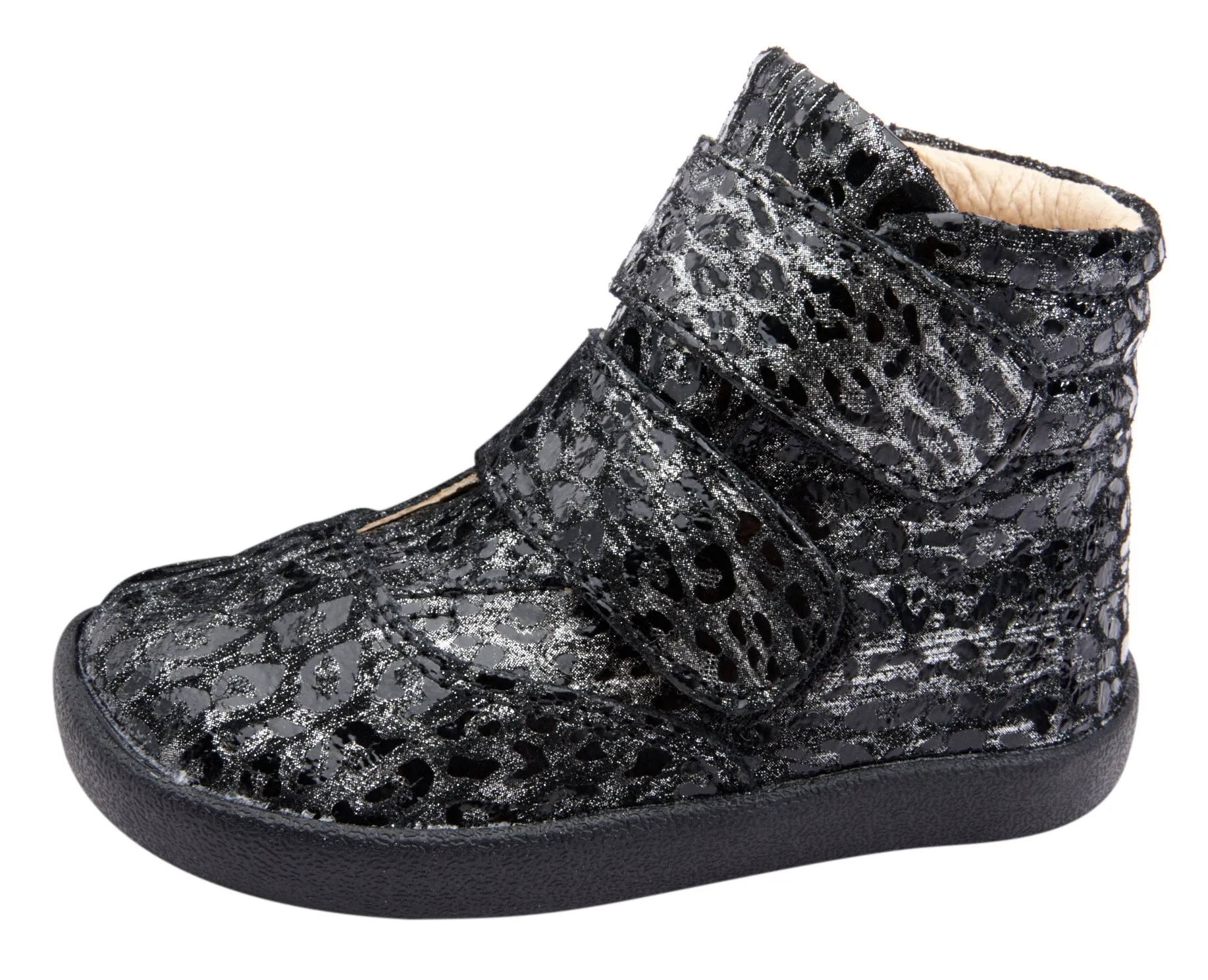 Old Soles Girl's & Boy's 5071 The Core Ankle Boot Sneaker - Pearlised Leopard soft edge