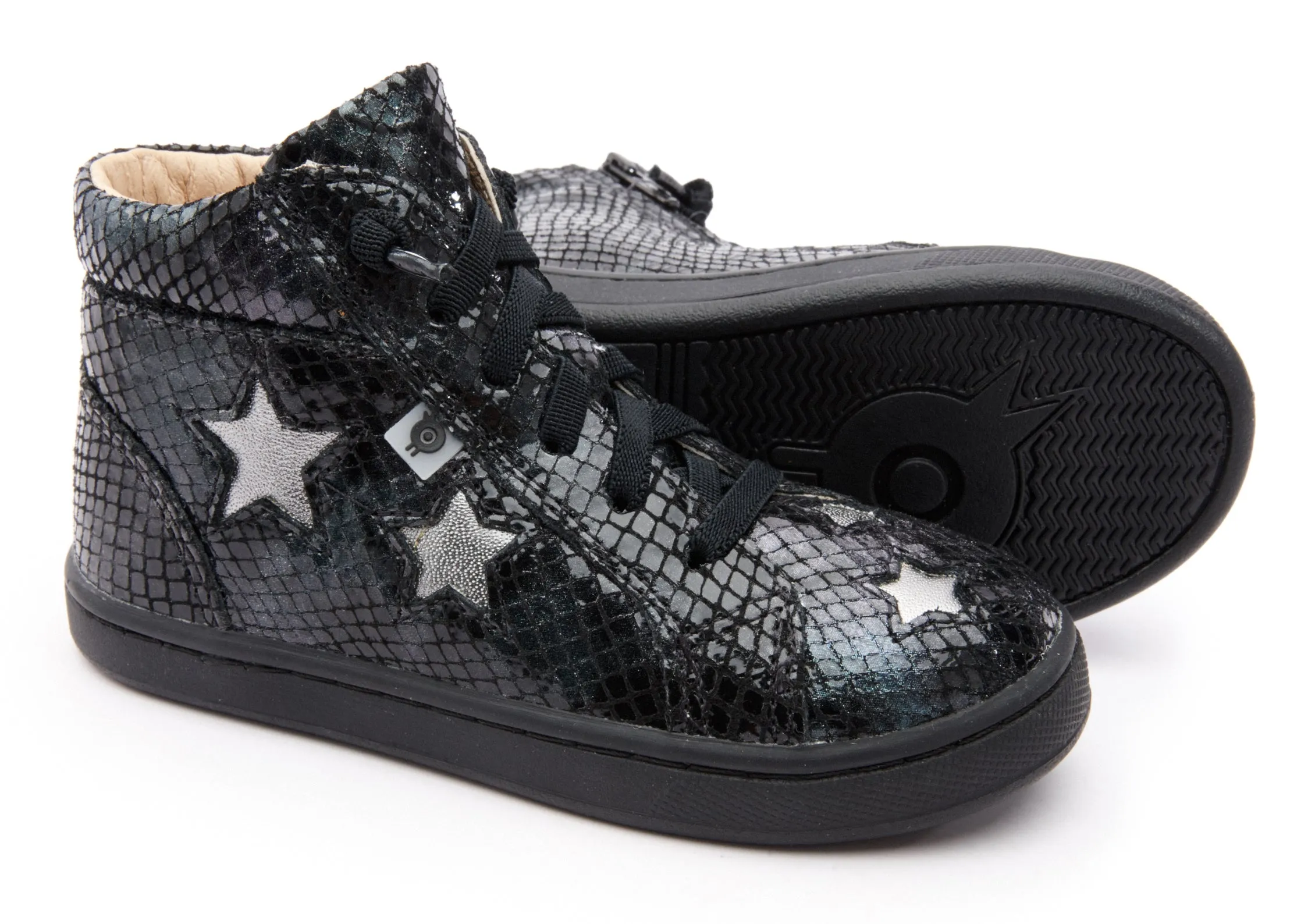 Old Soles Girl's & Boy's 6085 Starey High Top Sneaker - Navy Tie Dye/Rich Silver lazy walk