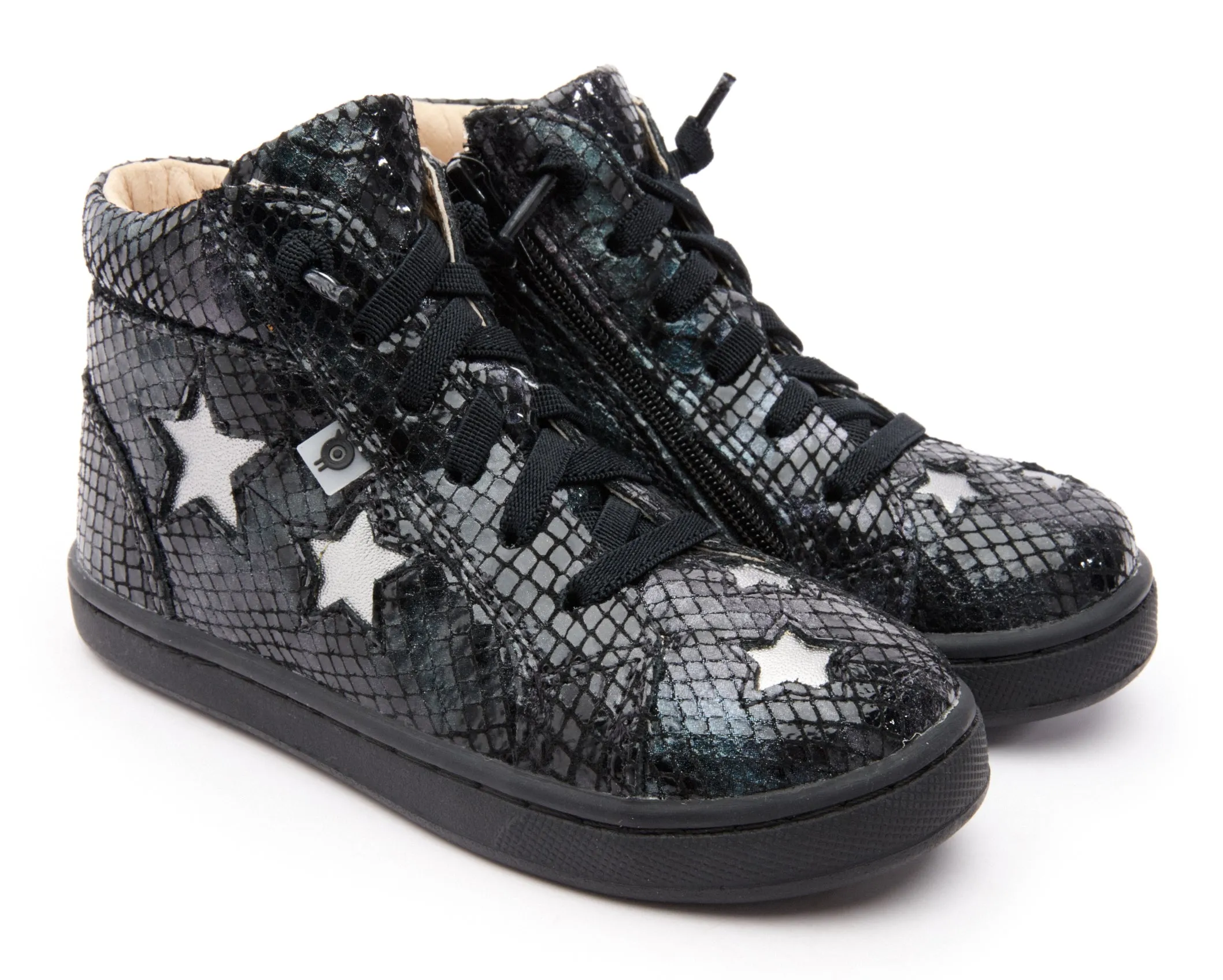 Old Soles Girl's & Boy's 6085 Starey High Top Sneaker - Navy Tie Dye/Rich Silver flexible fit
