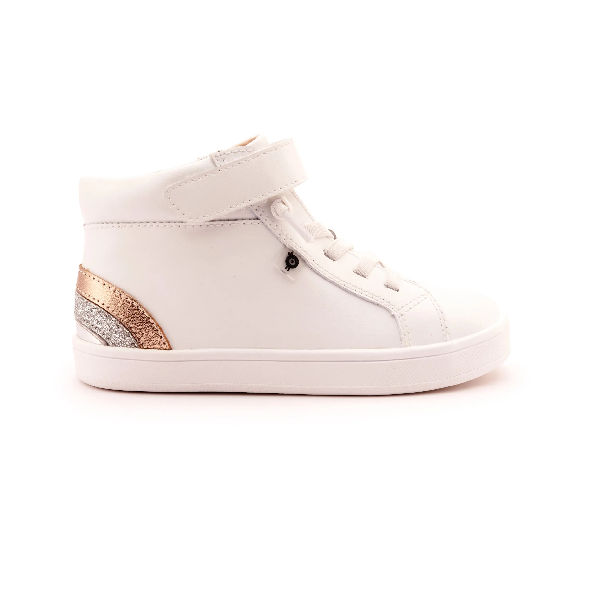 Old Soles Girl's and Boy's 1011 Sneaksta Rainbow Casual Shoes - Snow / Copper / Glam Argent active fit