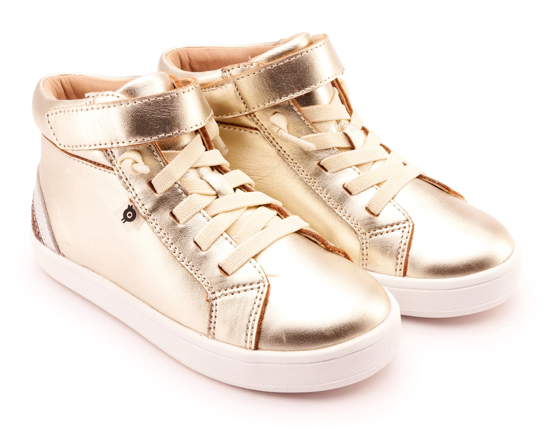 Old Soles Girl's and Boy's 1011 Sneaksta Rainbow Casual Shoes - Titanium / Silver / Glam Choc / Gold pace light