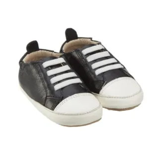 Old Soles Girl's and Boy's 106RT Eazy Jogger Casual Shoes - Black / Snow anti slip