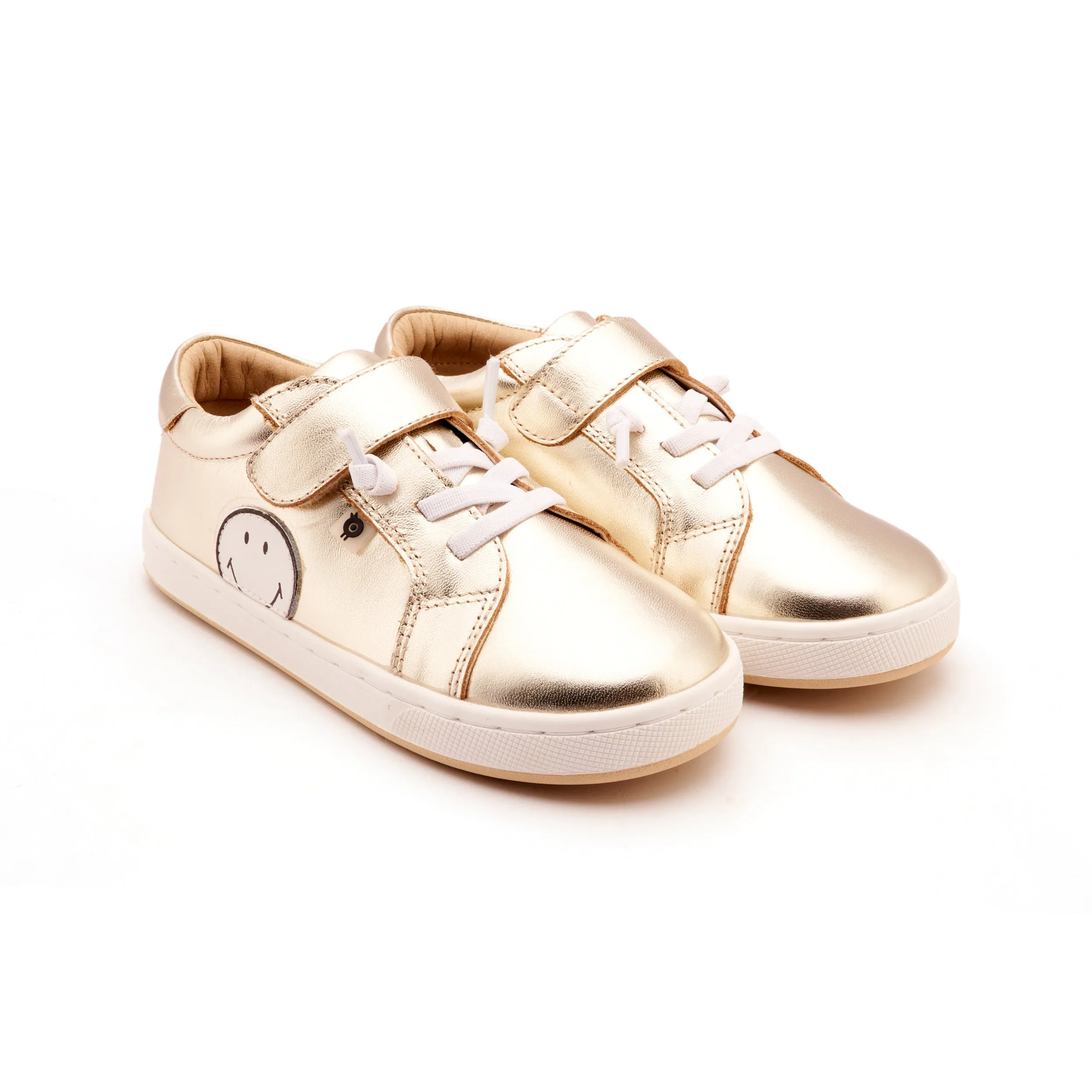 Old Soles Girl's and Boys Smiles Casual Shoes - Gold / Snow vibe relax