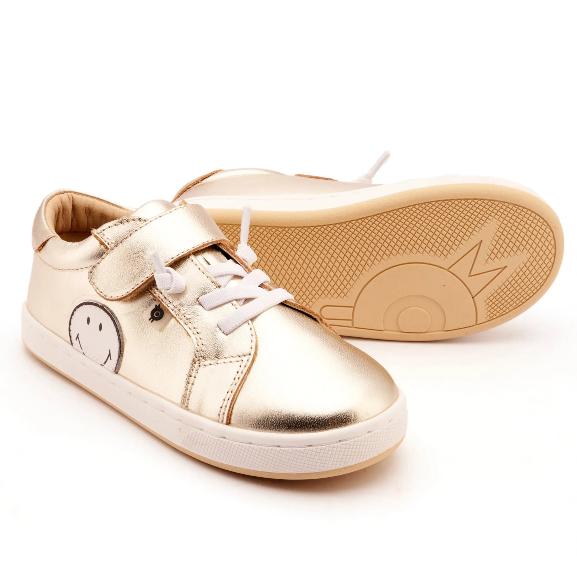 Old Soles Girl's and Boys Smiles Casual Shoes - Gold / Snow city vibe