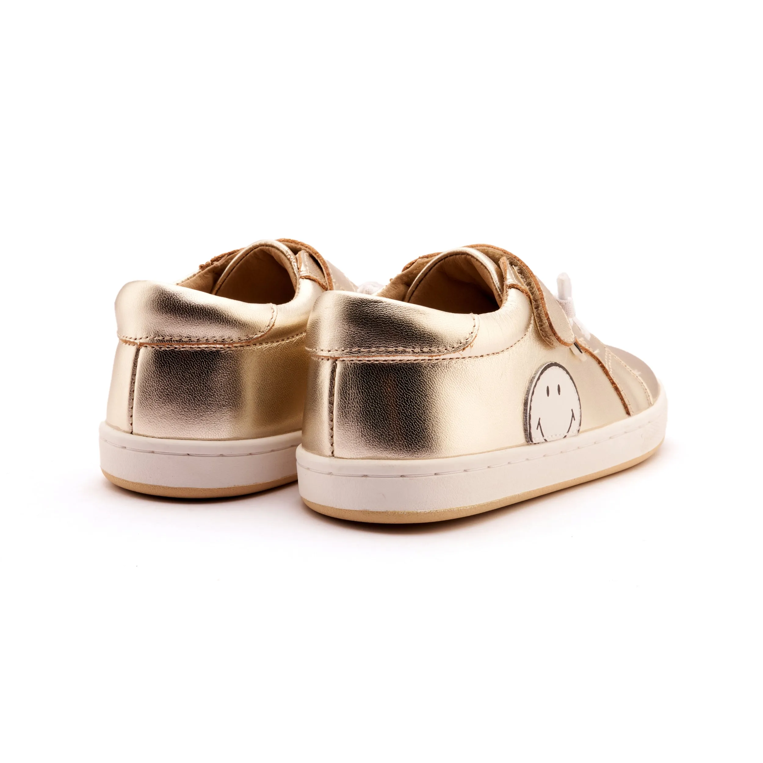 Old Soles Girl's and Boys Smiles Casual Shoes - Gold / Snow daily trend