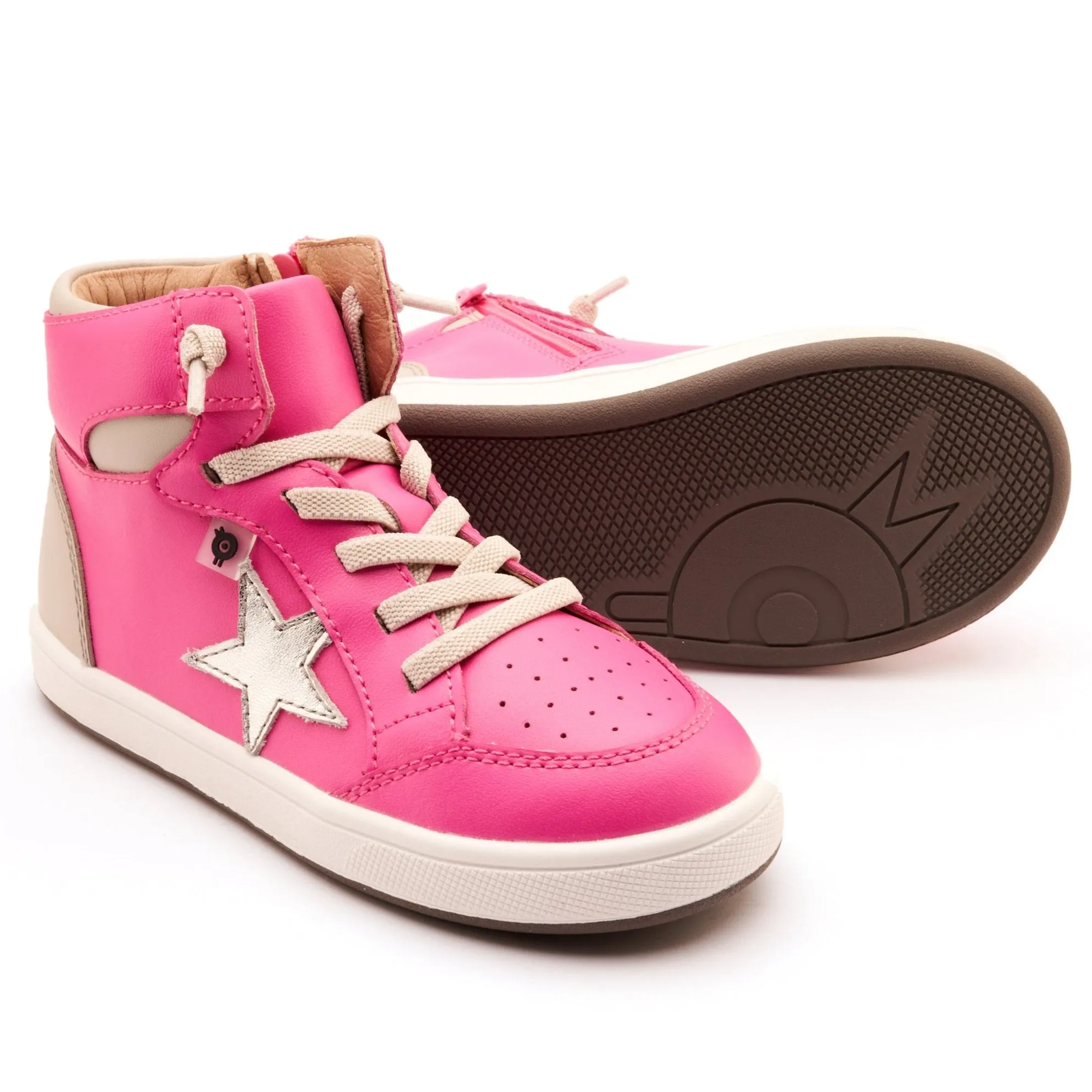 Old Soles Girl's and Boy's Starling Casual Shoes - Rosy / Gris / Silver simple feel