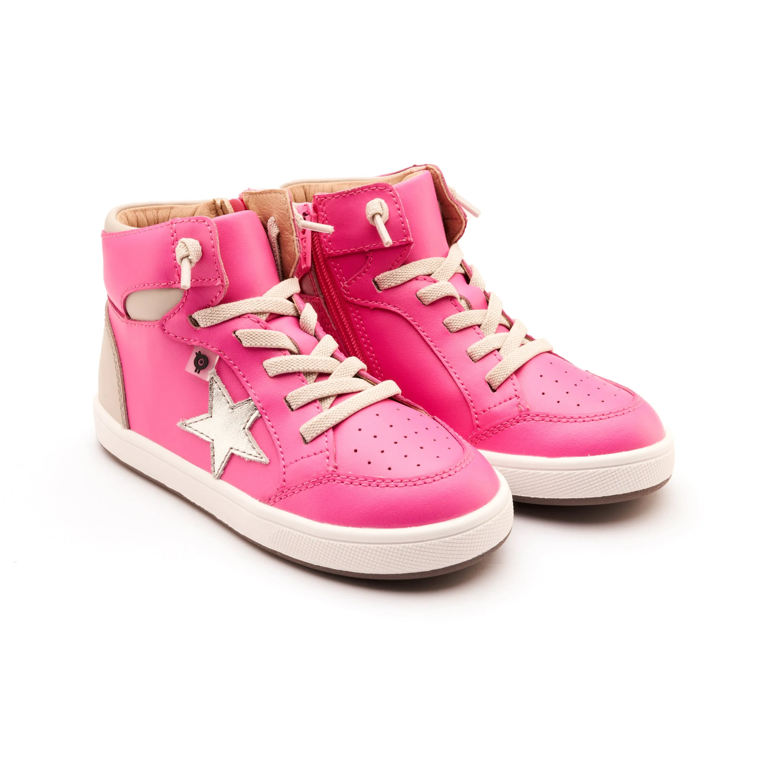 Old Soles Girl's and Boy's Starling Casual Shoes - Rosy / Gris / Silver light step