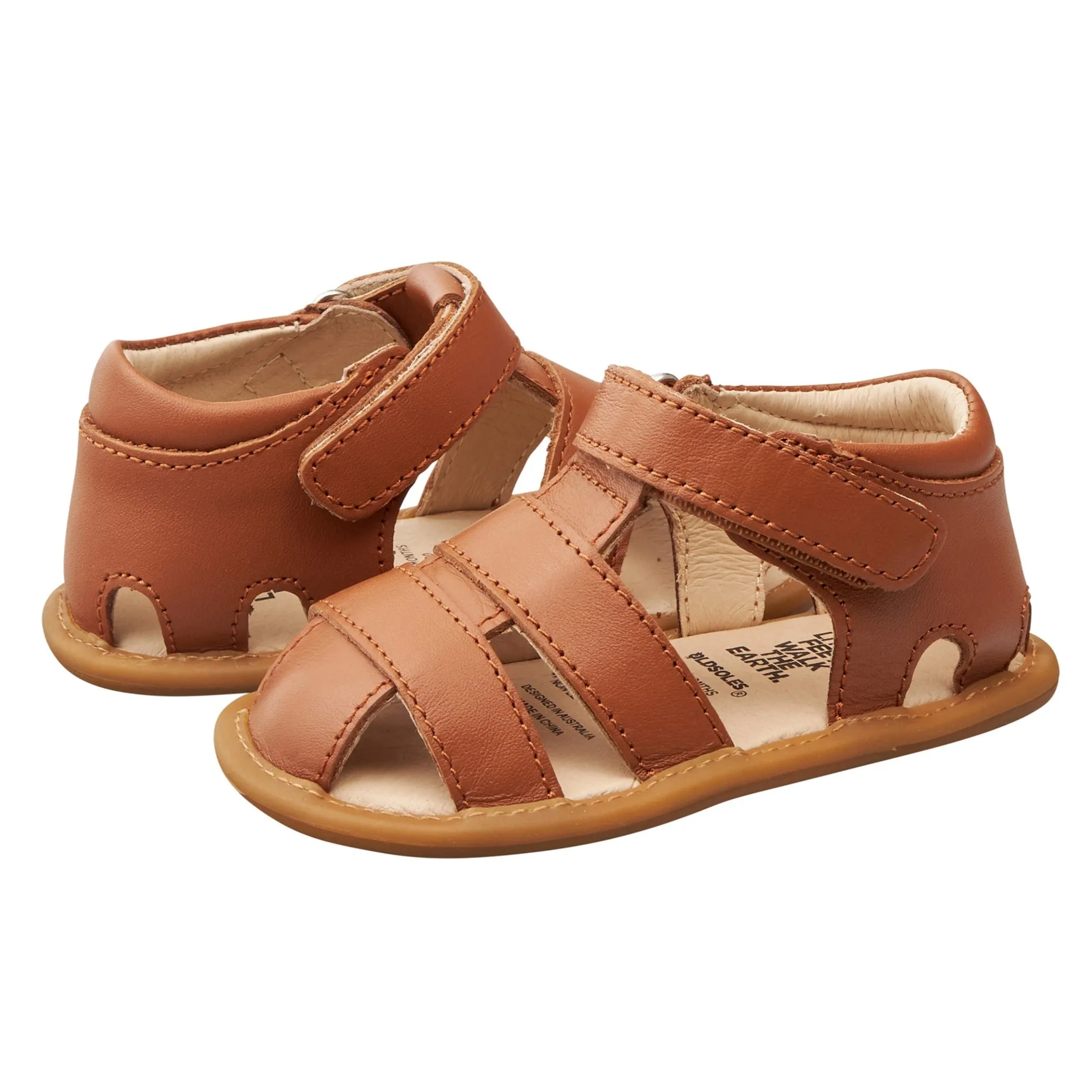 Old Soles Girl's and Boy's Wave Sandals - tan Gentle Fit