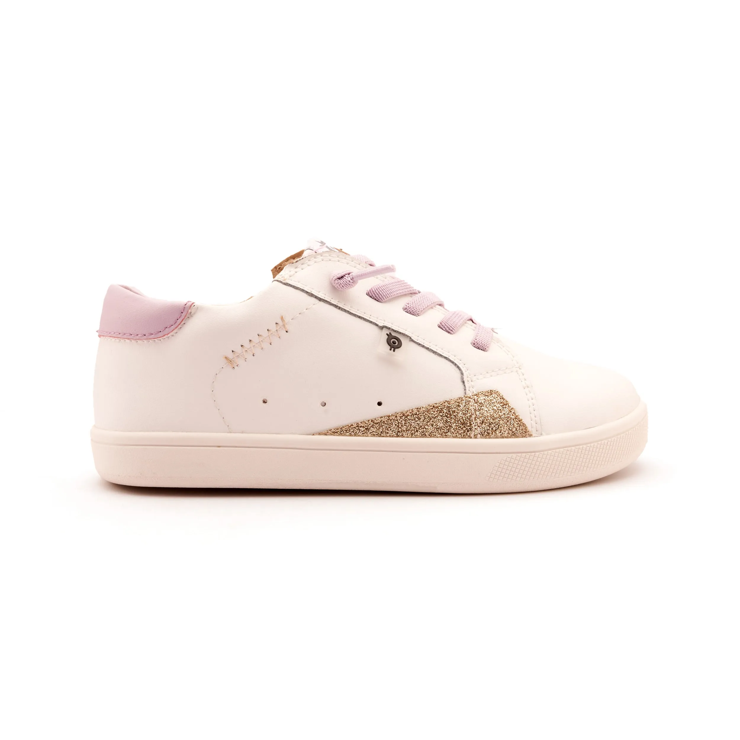 Old Soles Girl's Blade Runner Casual Shoes - Snow / Lilium / Glam Gold natural move