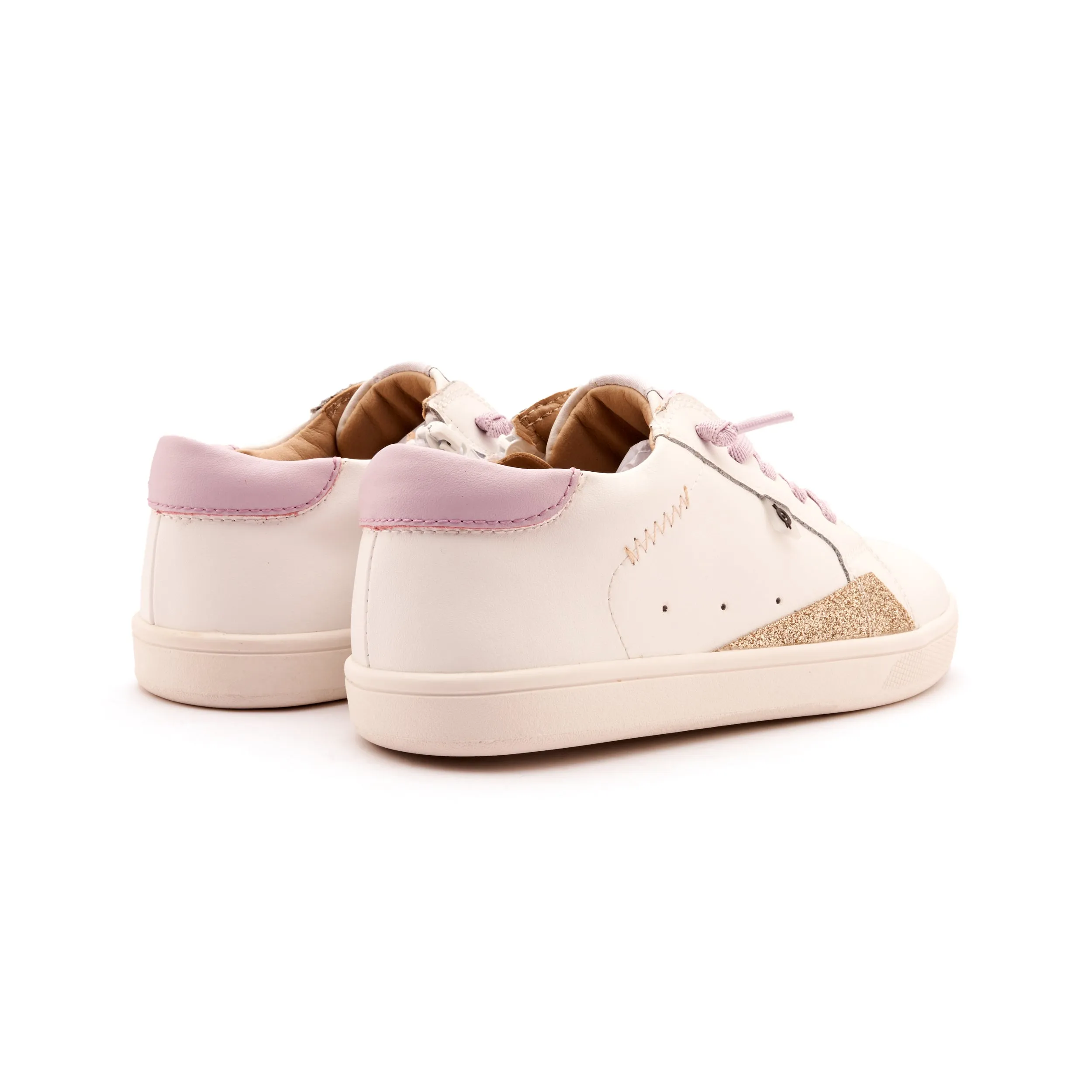 Old Soles Girl's Blade Runner Casual Shoes - Snow / Lilium / Glam Gold natural feel