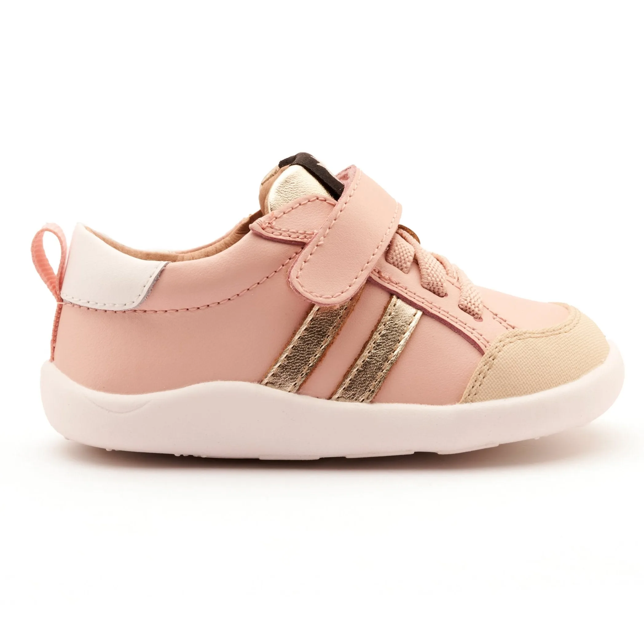 Old Soles Girl's Bowler Ground Casual Shoes - Powder Pink / Gold / Snow metro edge
