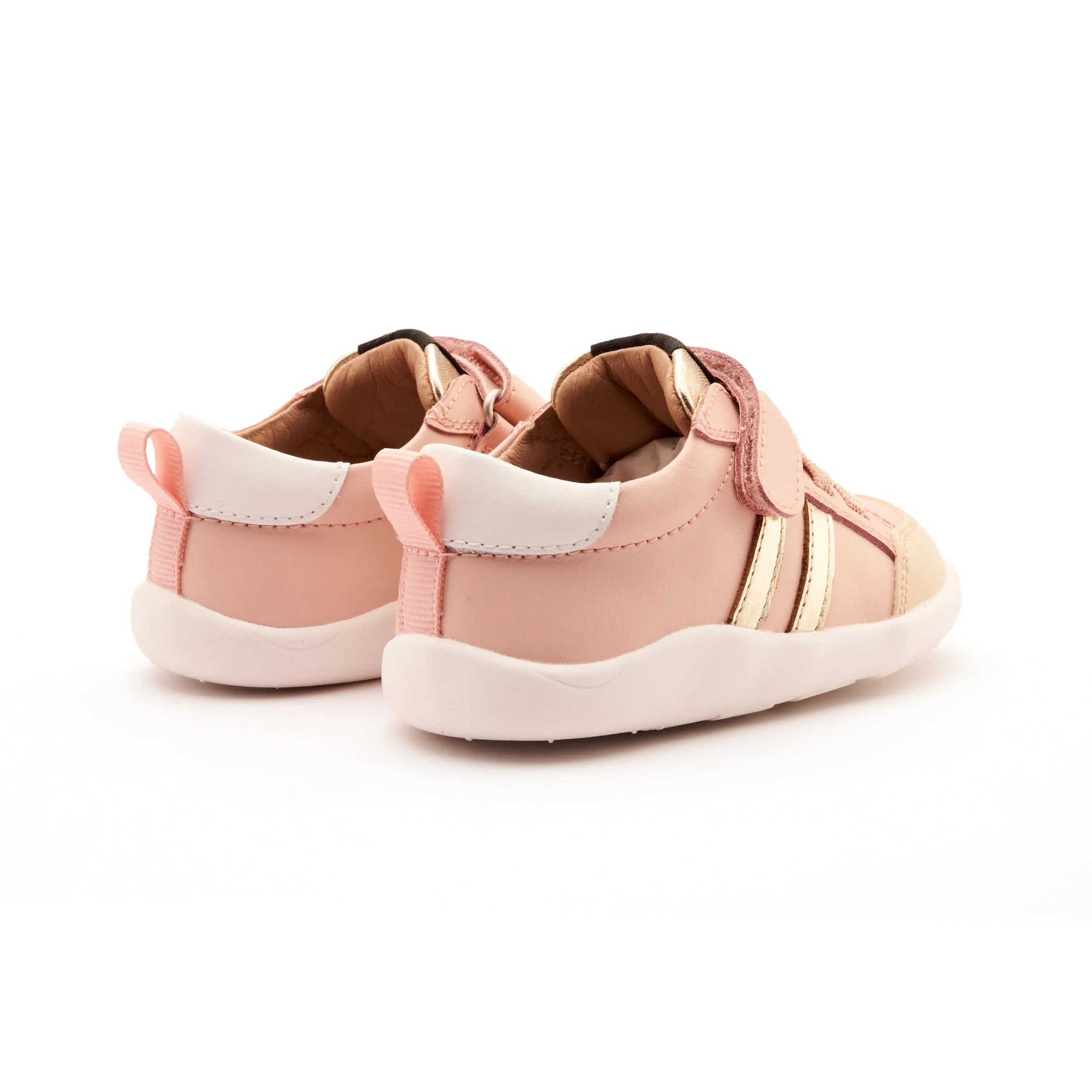 Old Soles Girl's Bowler Ground Casual Shoes - Powder Pink / Gold / Snow clean vibe
