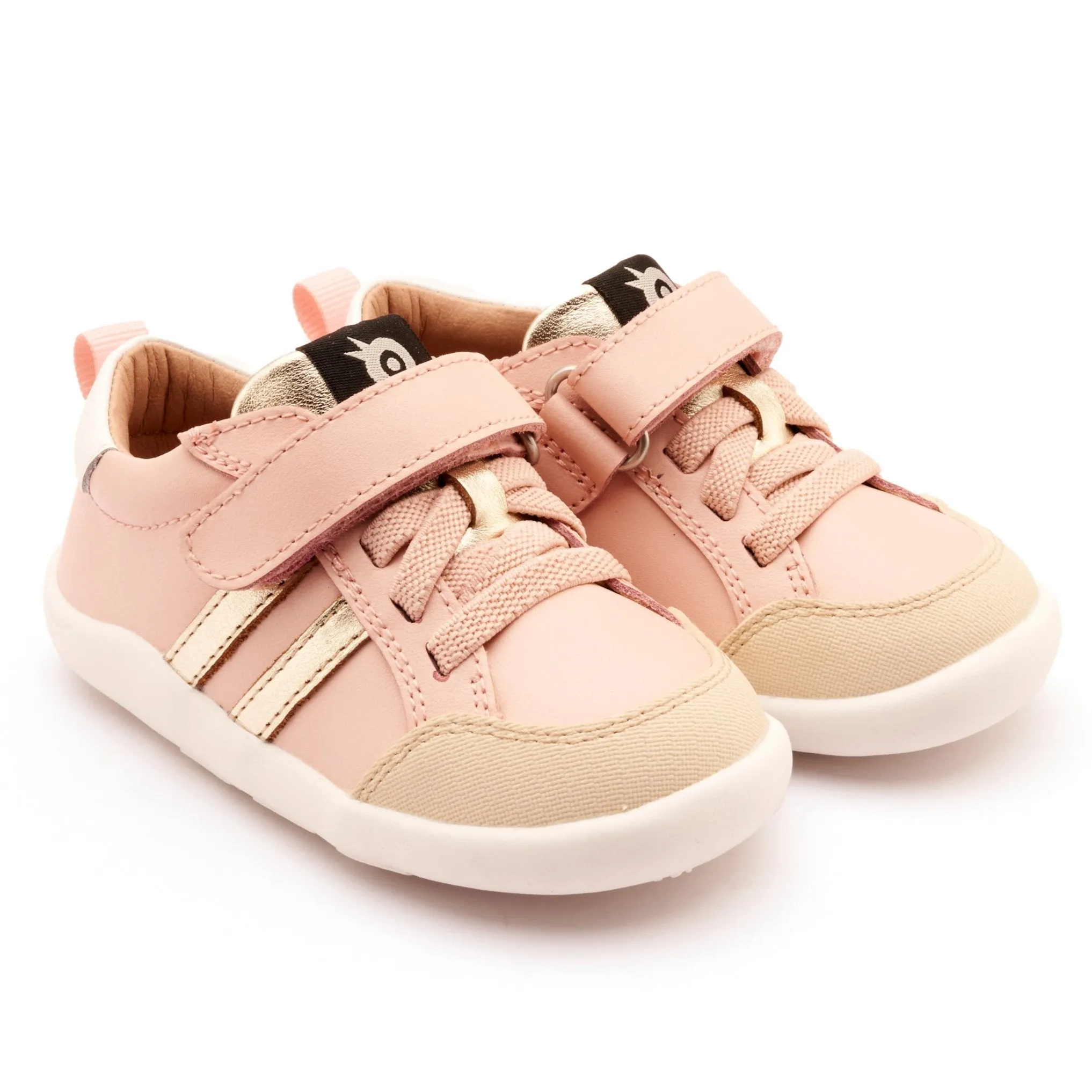 Old Soles Girl's Bowler Ground Casual Shoes - Powder Pink / Gold / Snow basic edge