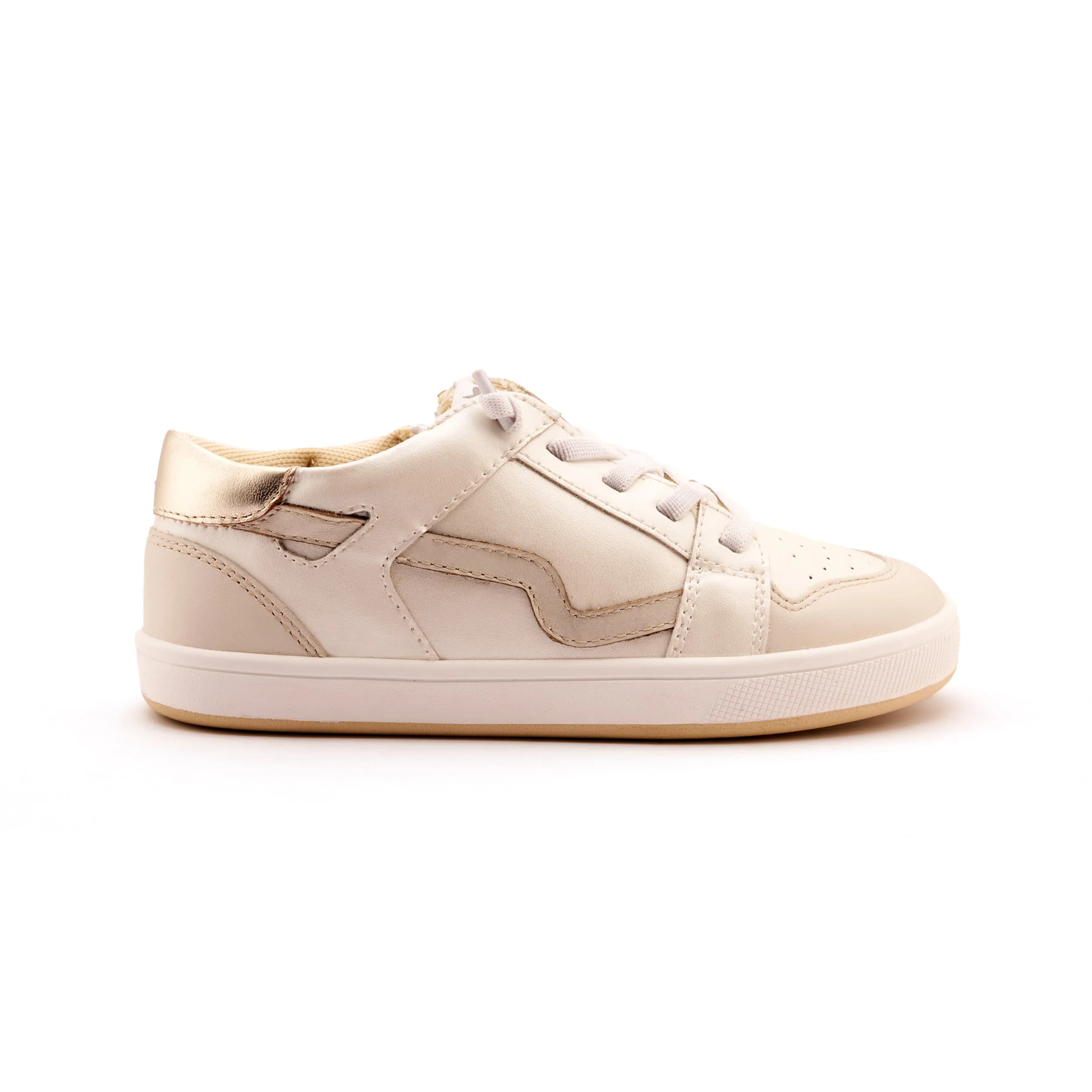 Old Soles Girl's Field Runner Casual Shoes - Nacardo Blanco / Vanilla / Gold no pressure