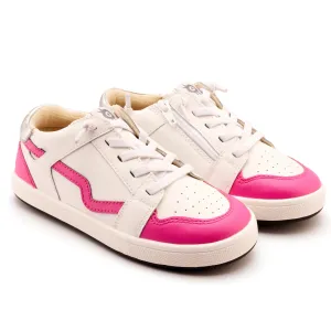 Old Soles Girl's Field Runner Casual Shoes - Snow / Rosy / Silver city break