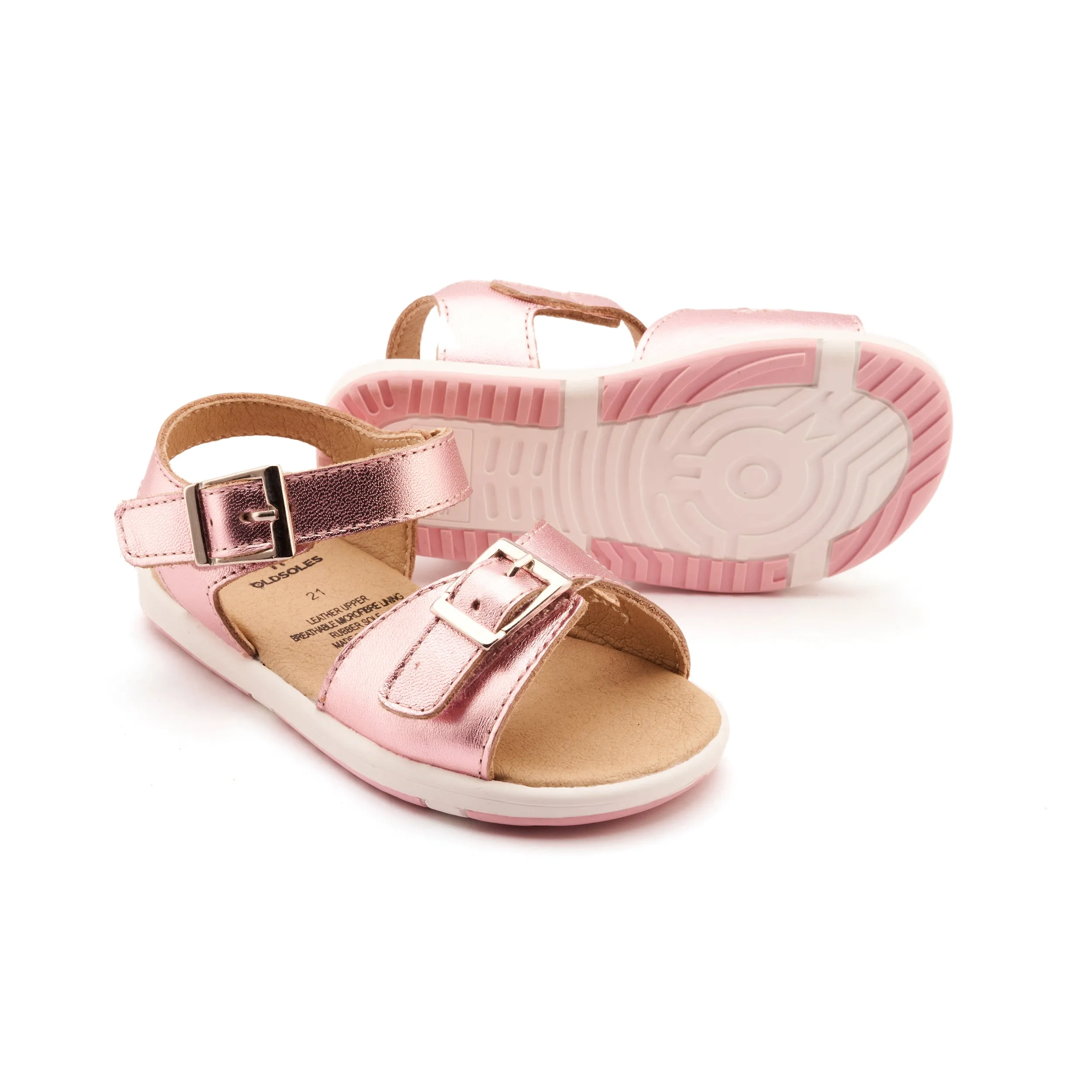 Old Soles Girl's Fresh Cut Sandals - Pink Frost Fresh Touch