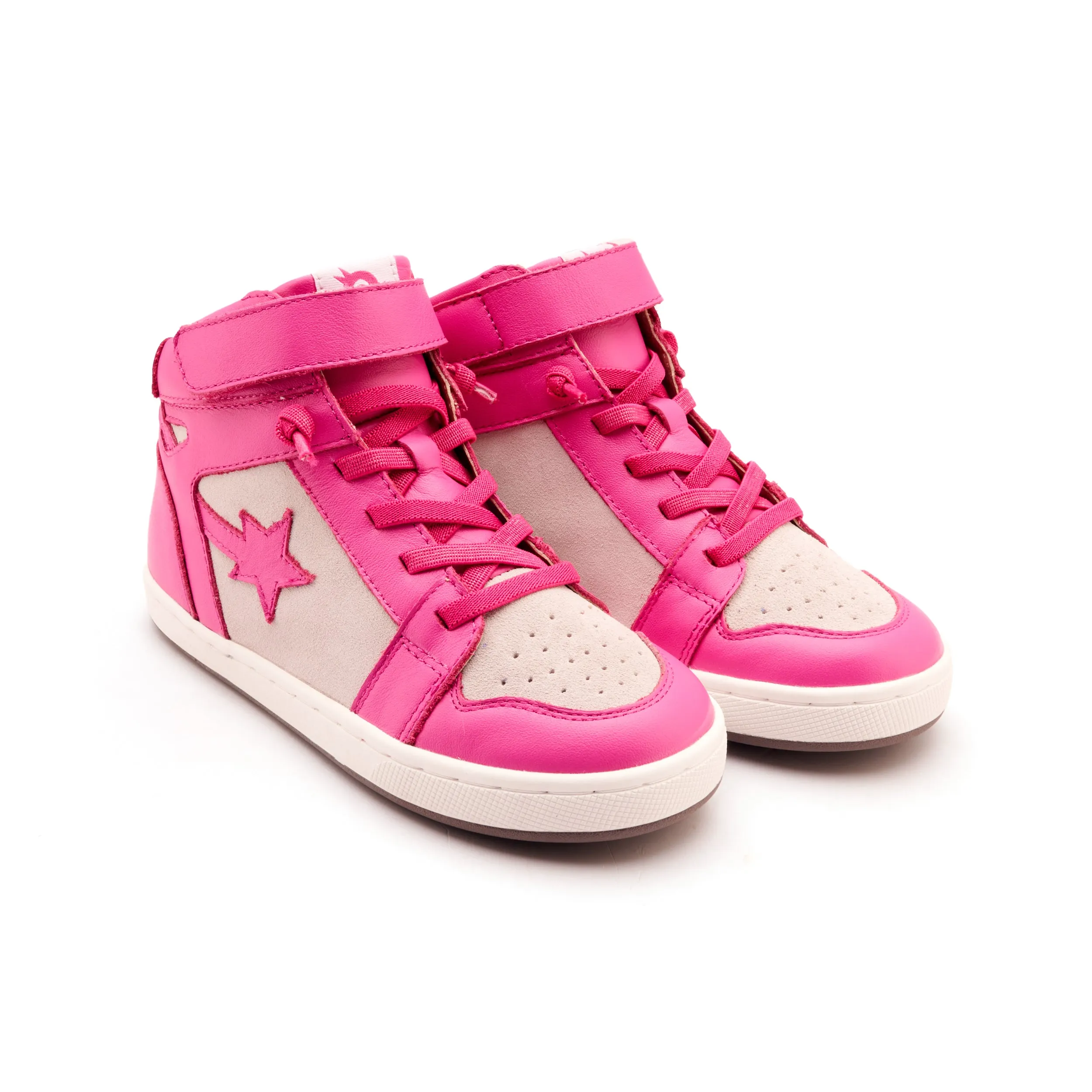 Old Soles Girl's Galactica Casual Shoes - Candy / Light Grey Suede off duty