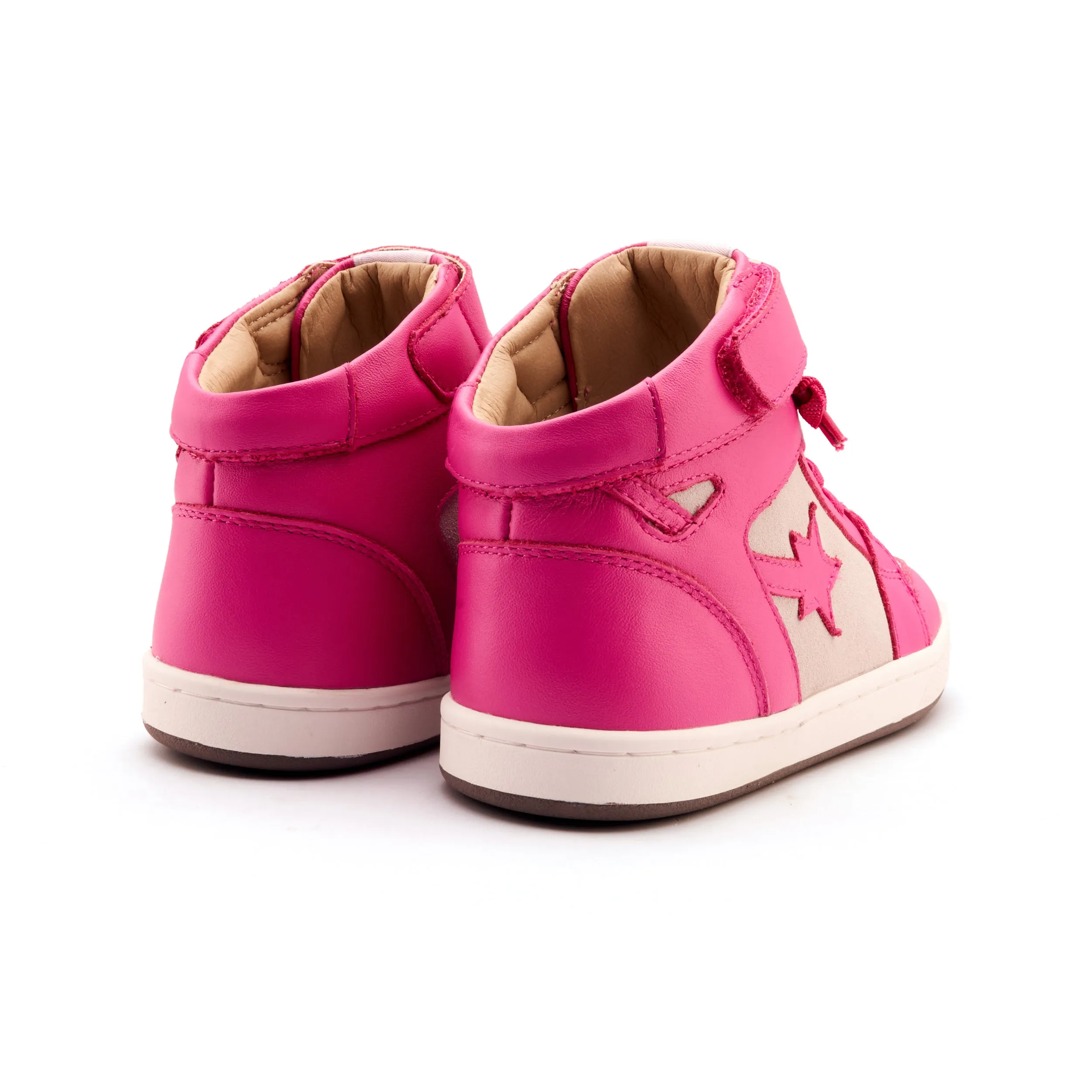 Old Soles Girl's Galactica Casual Shoes - Candy / Light Grey Suede no lace