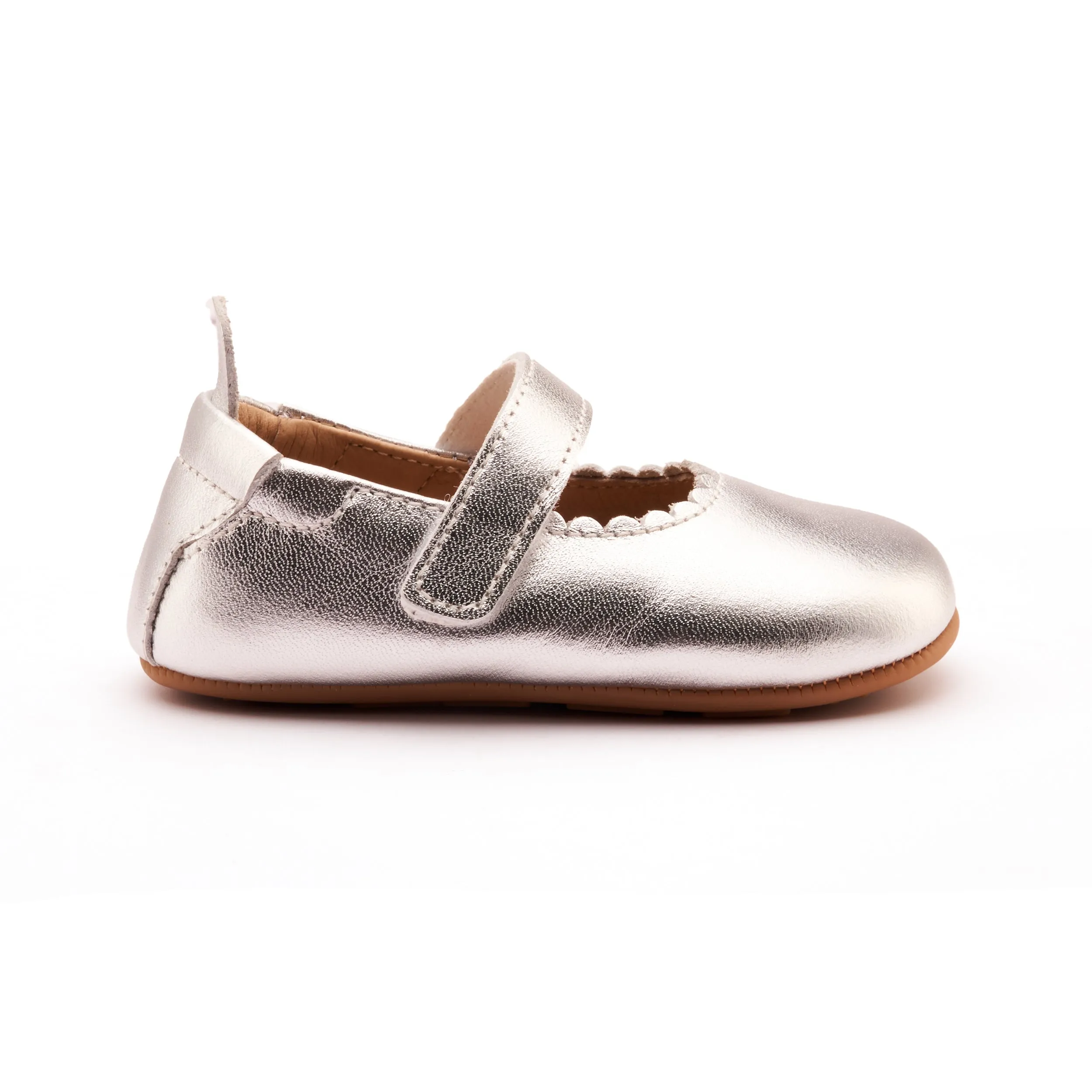 Old Soles Girl's Glam Gab Flat Shoes - Silver arch support