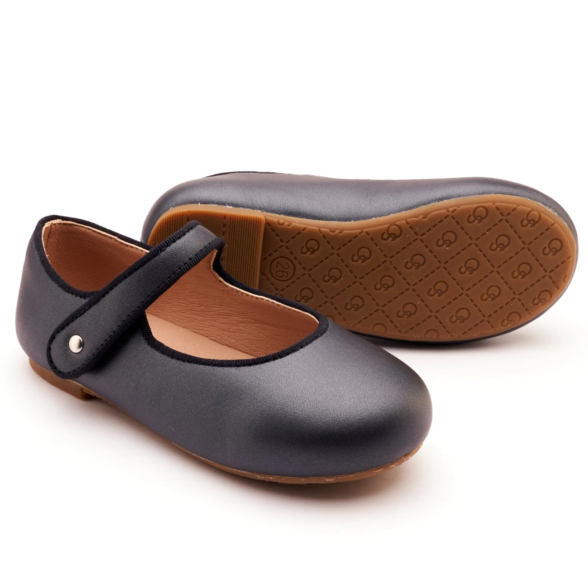 Old Soles Girl's Lady Jane Flat Shoes - Nacardo Navy urban breeze