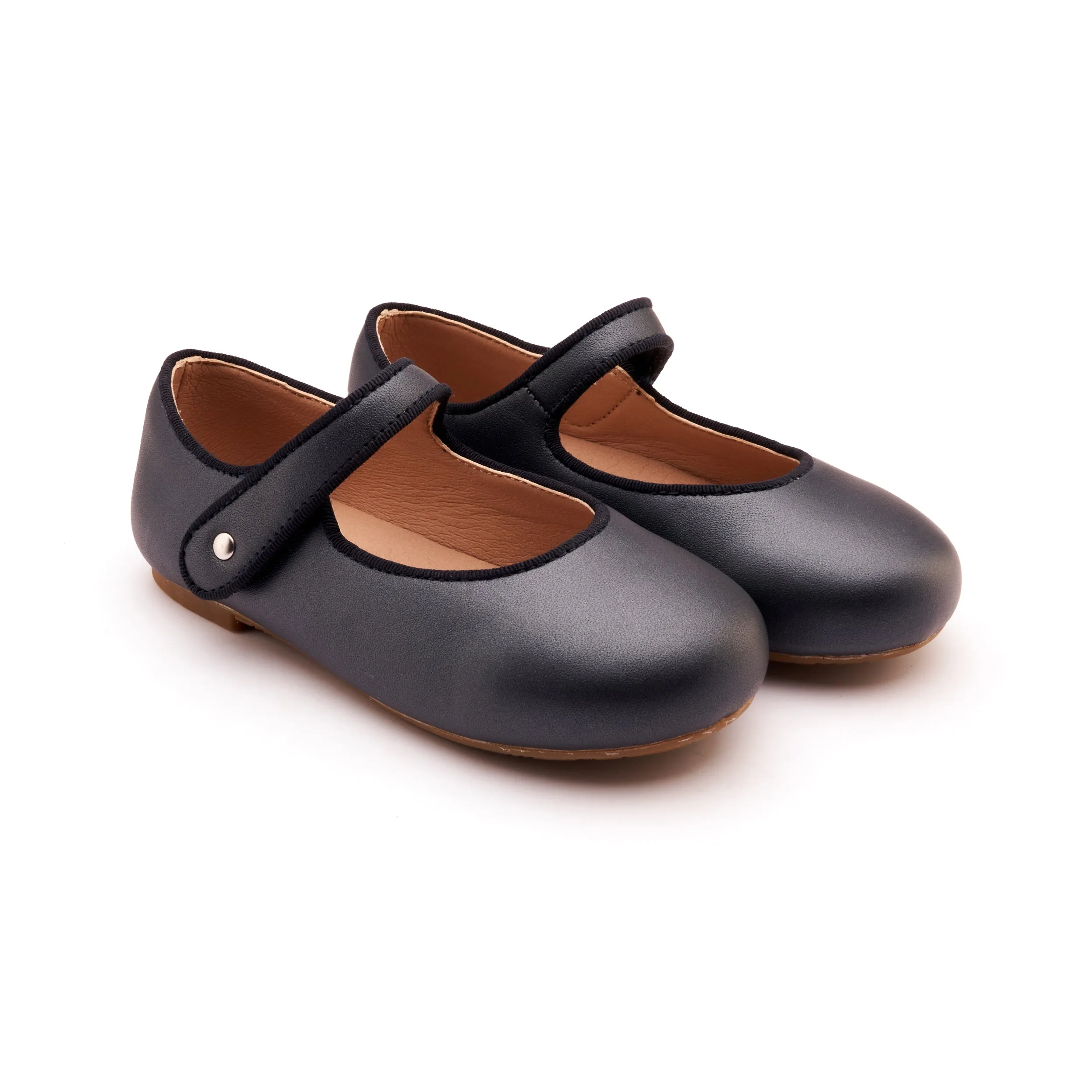Old Soles Girl's Lady Jane Flat Shoes - Nacardo Navy tonal match