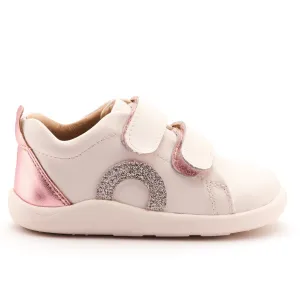 Old Soles Girl's Little O - Tot Casual Shoes - Snow / Glam Argent / Pink Frost active city