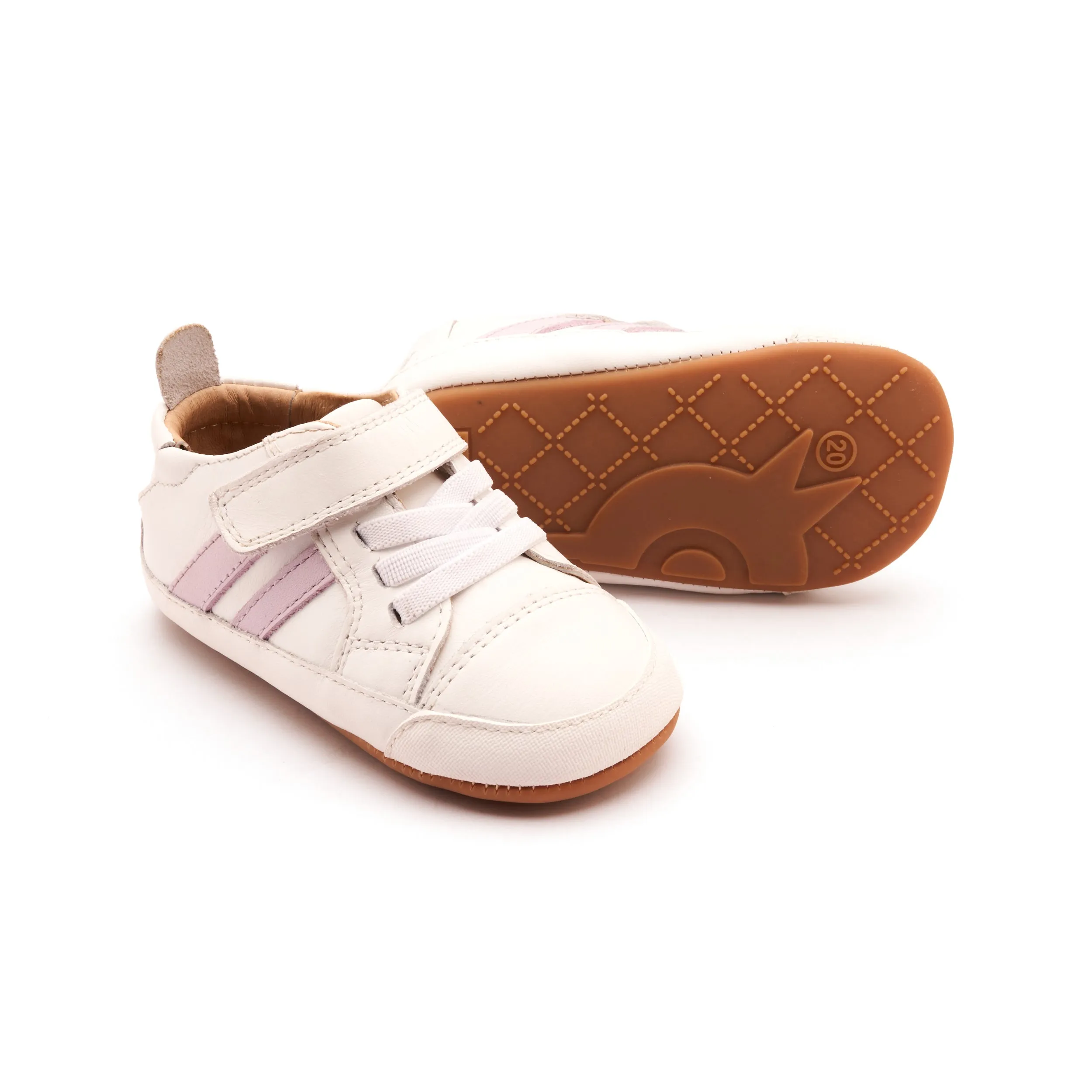 Old Soles Girl's Low Roller Casual Shoes - Snow / Lilium light pack