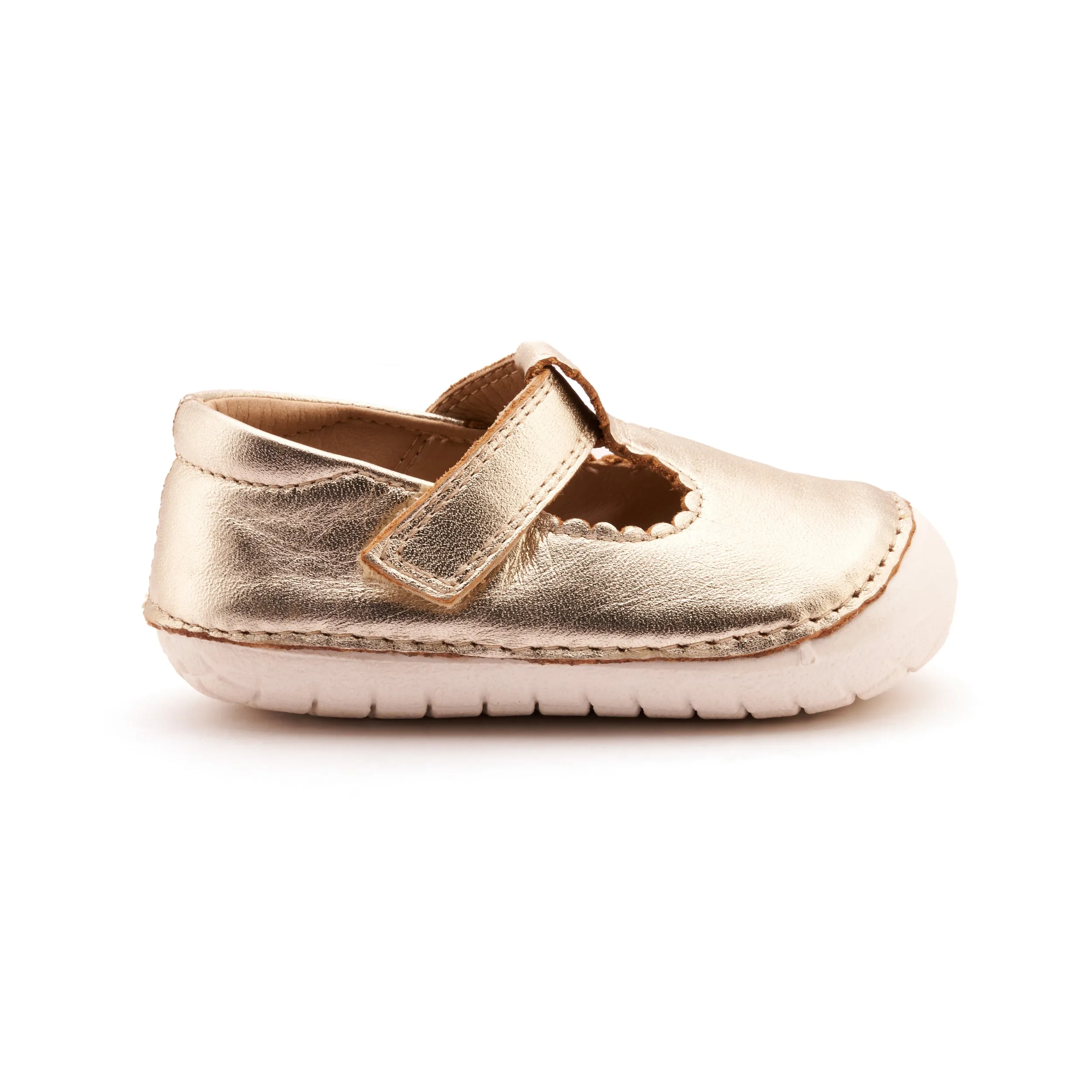 Old Soles Girl's Pave Classic-T Mary Jane Shoes - Gold / Snow light sole