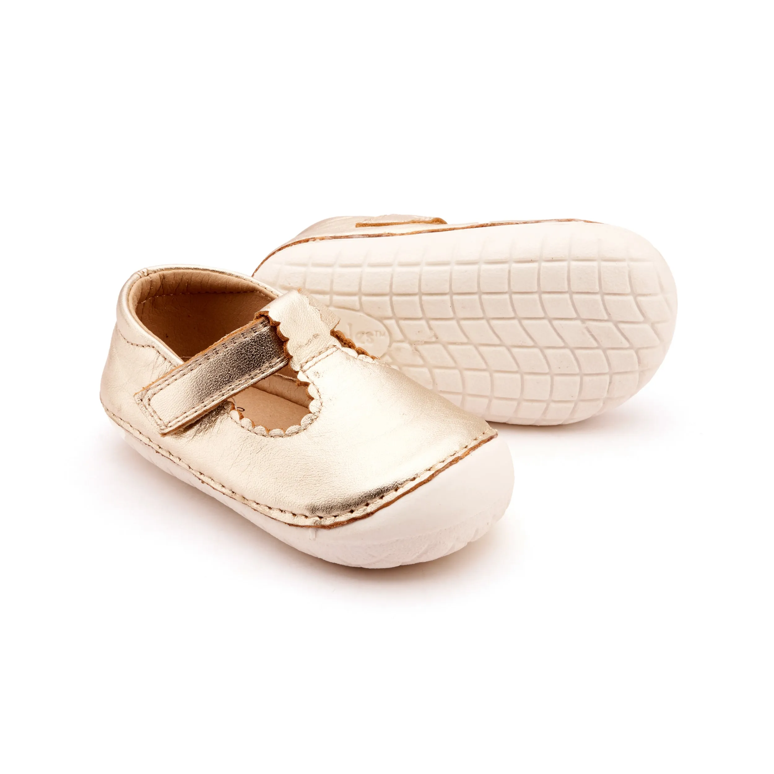 Old Soles Girl's Pave Classic-T Mary Jane Shoes - Gold / Snow relax fit