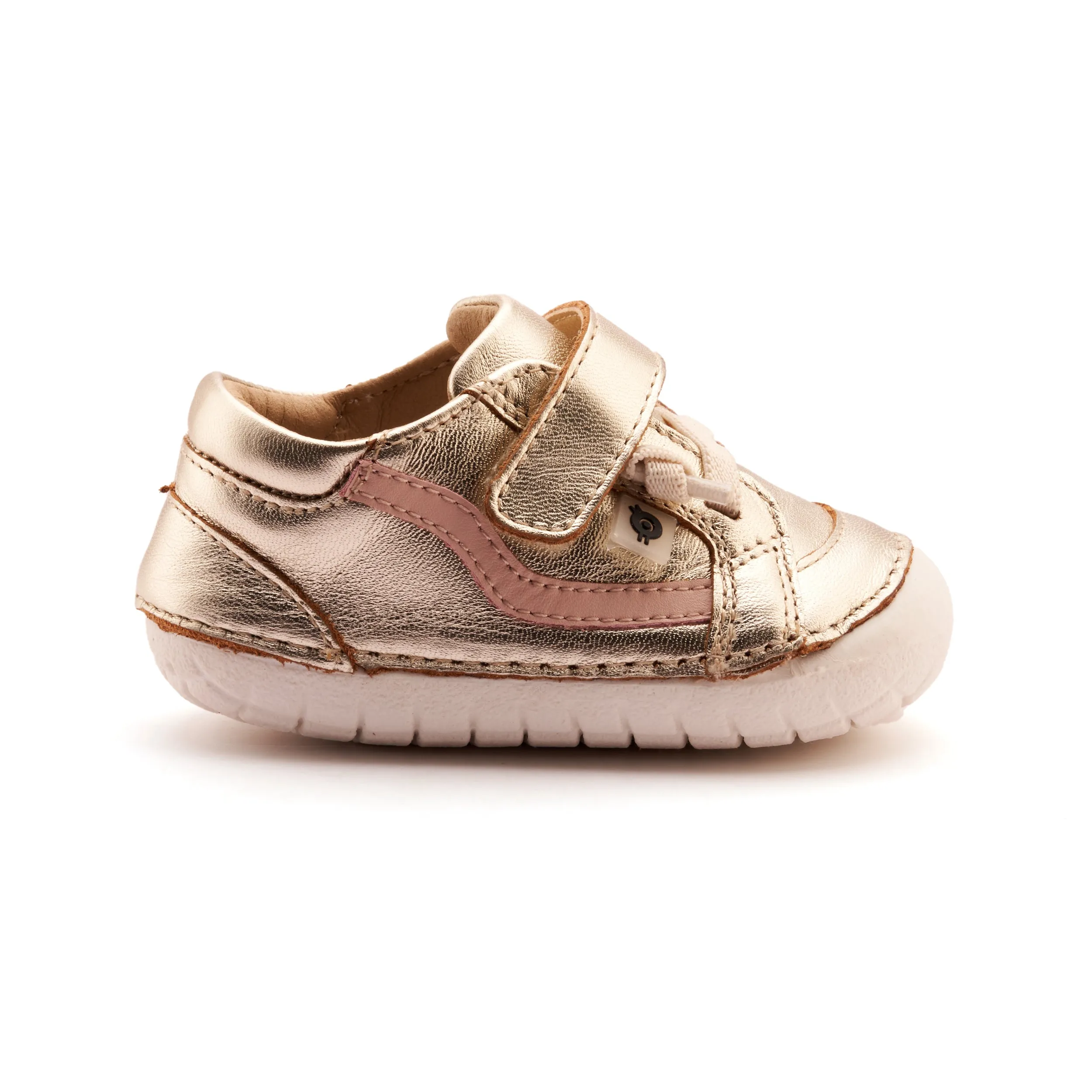 Old Soles Girl's Pave Squiggle Casual Shoes - Gold / Powder Pink soft base