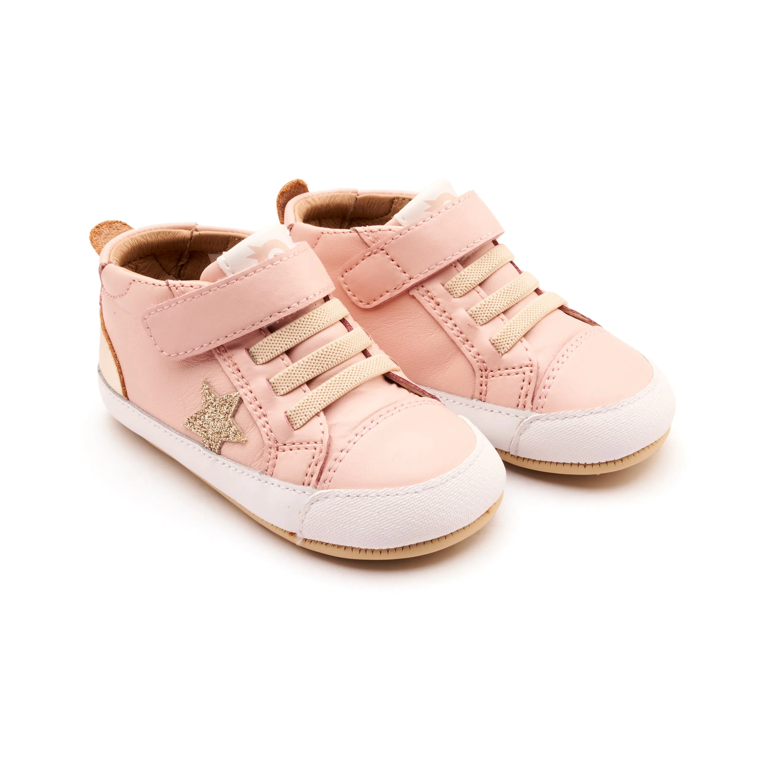 Old Soles Girl's Platinum Bub Casual Shoes - Powder Pink / Gold / Glam Gold true ease