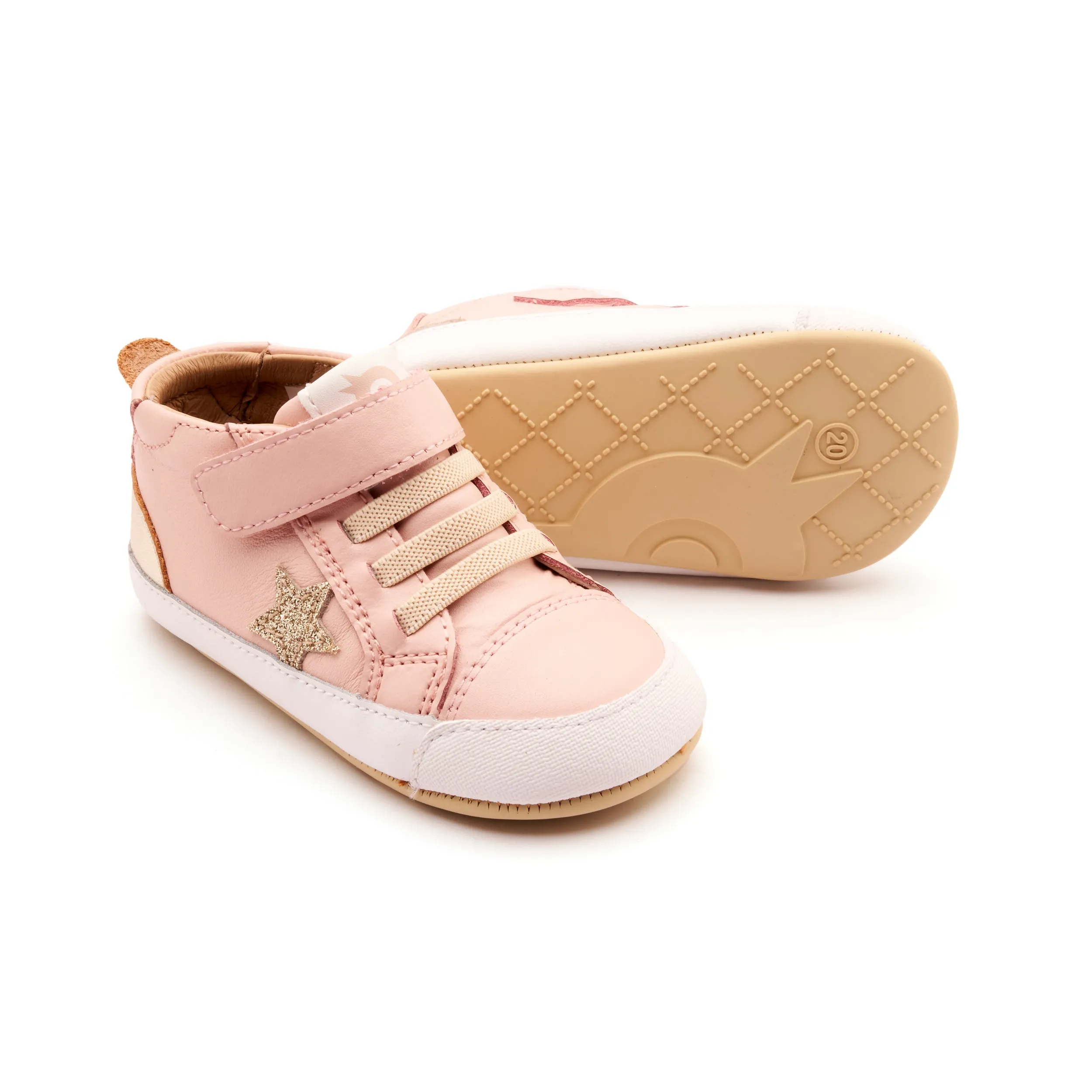 Old Soles Girl's Platinum Bub Casual Shoes - Powder Pink / Gold / Glam Gold pro vibe
