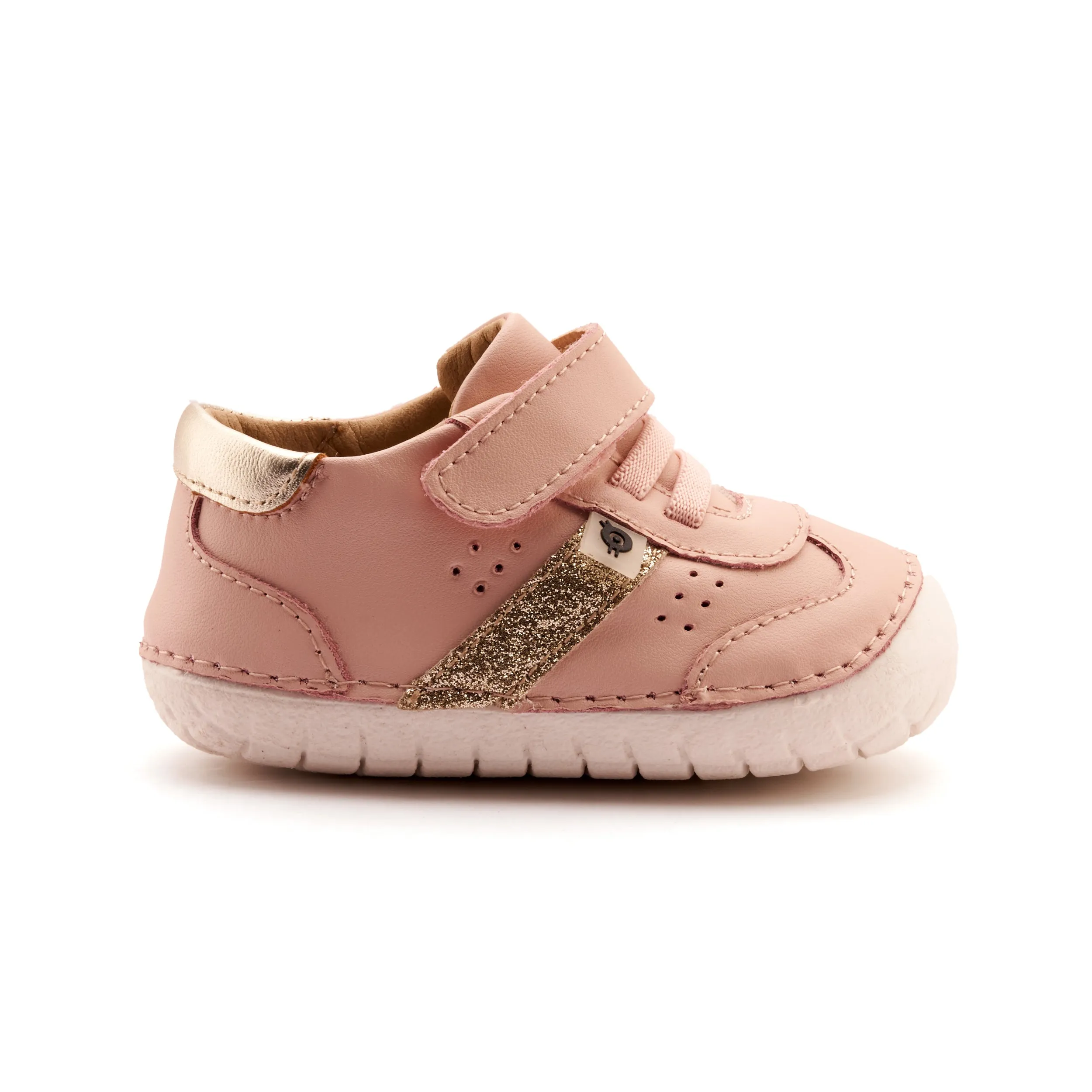 Old Soles Girl's Roady Pave Casual Shoes - Powder Pink / Glam Gold / Gold feel home