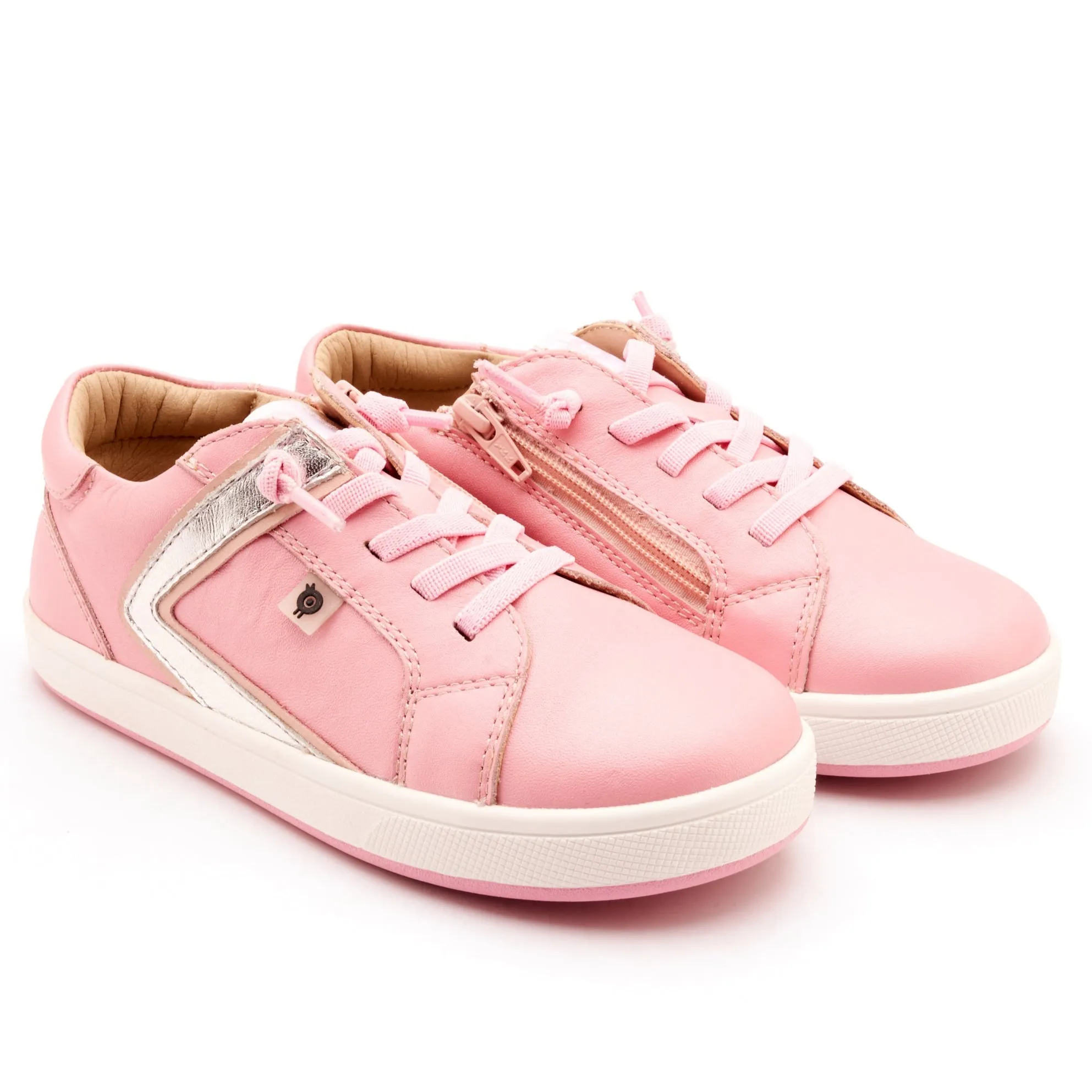 Old Soles Girl's Sash Runner Casual Shoes - Pearlised Pink / Silver / Powder Pink feel home