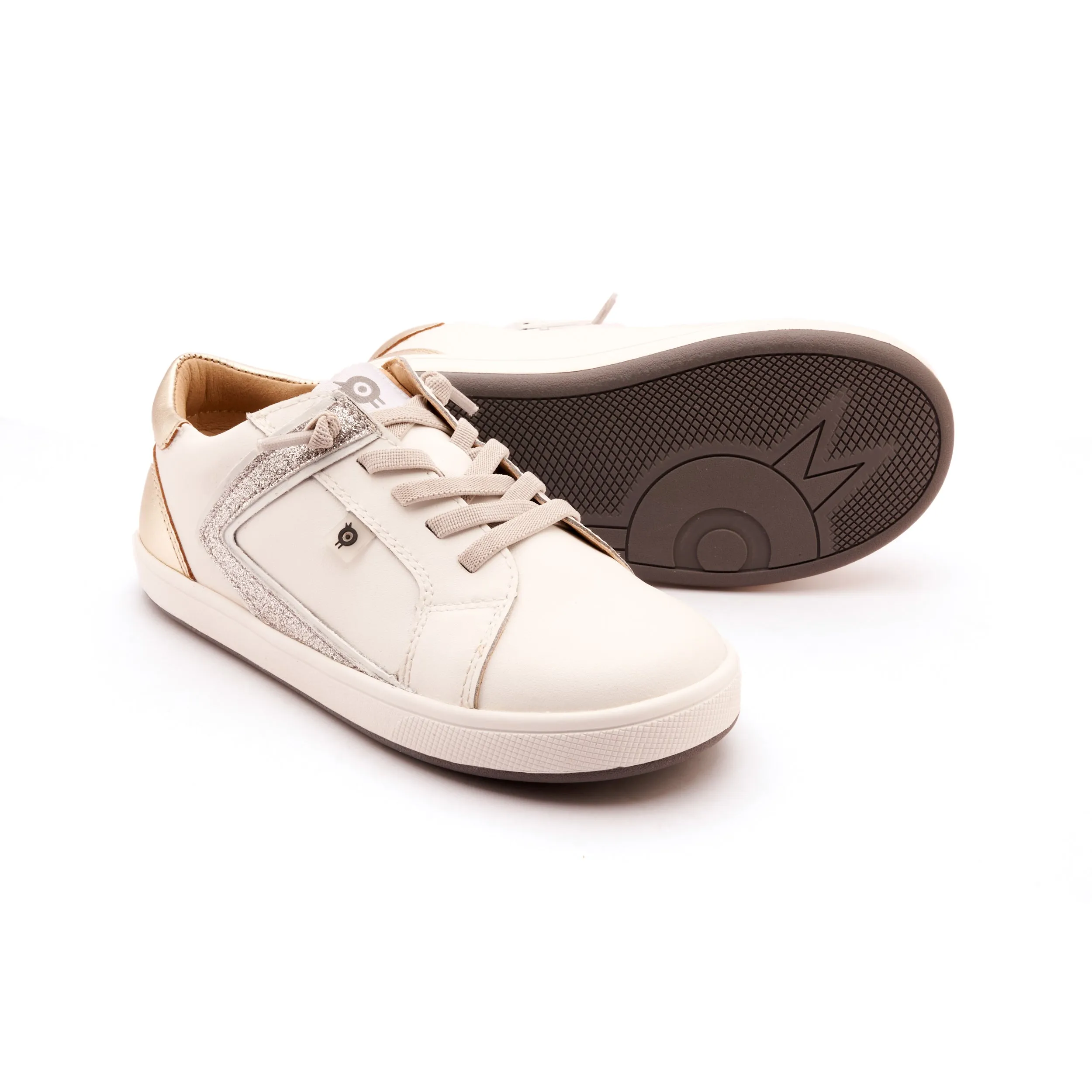 Old Soles Girl's Sash Runner Casual Shoes - Snow / Gold / Glam Argent breeze walk
