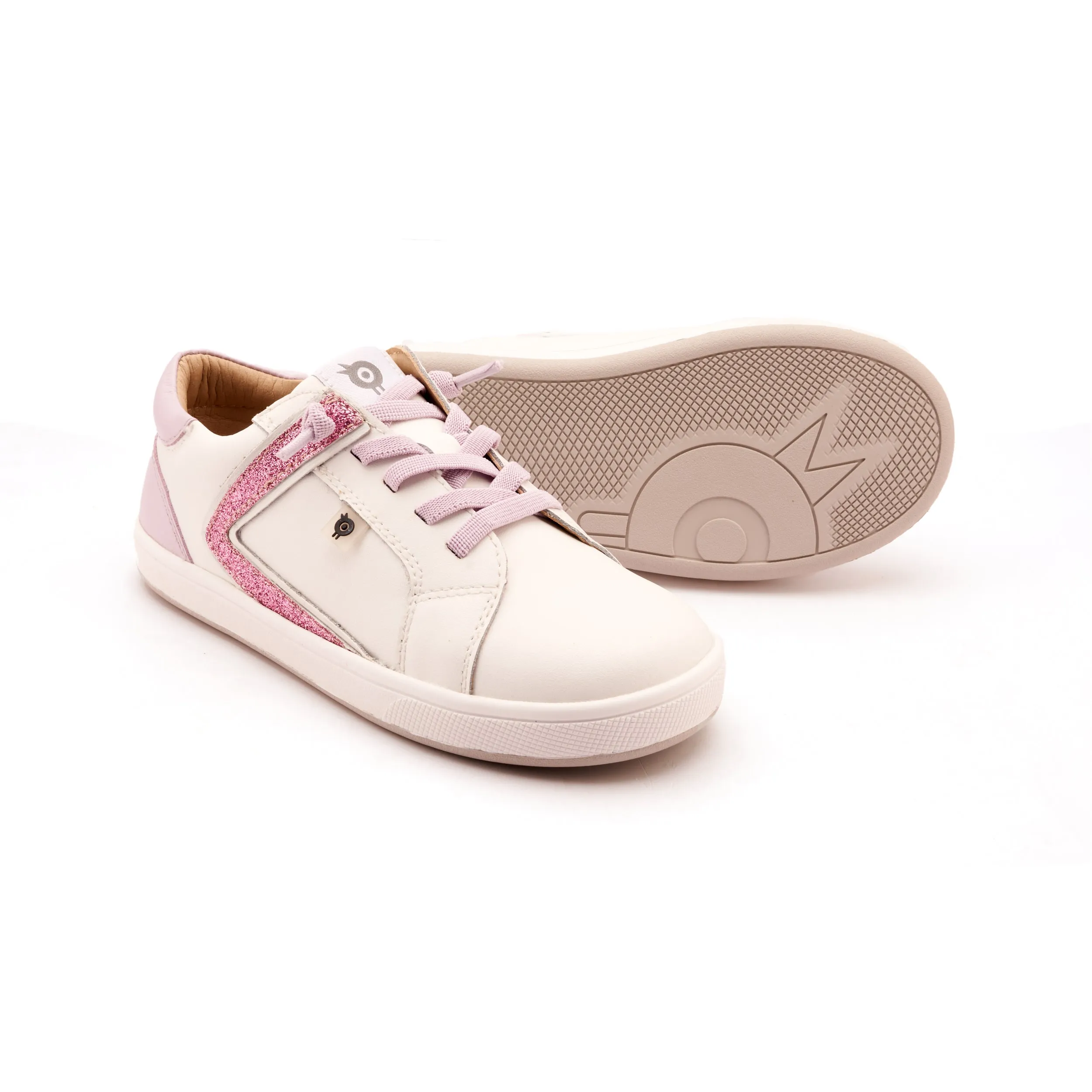Old Soles Girl's Sash Runner Casual Shoes - Snow / Lilium / Glam Pink pace light