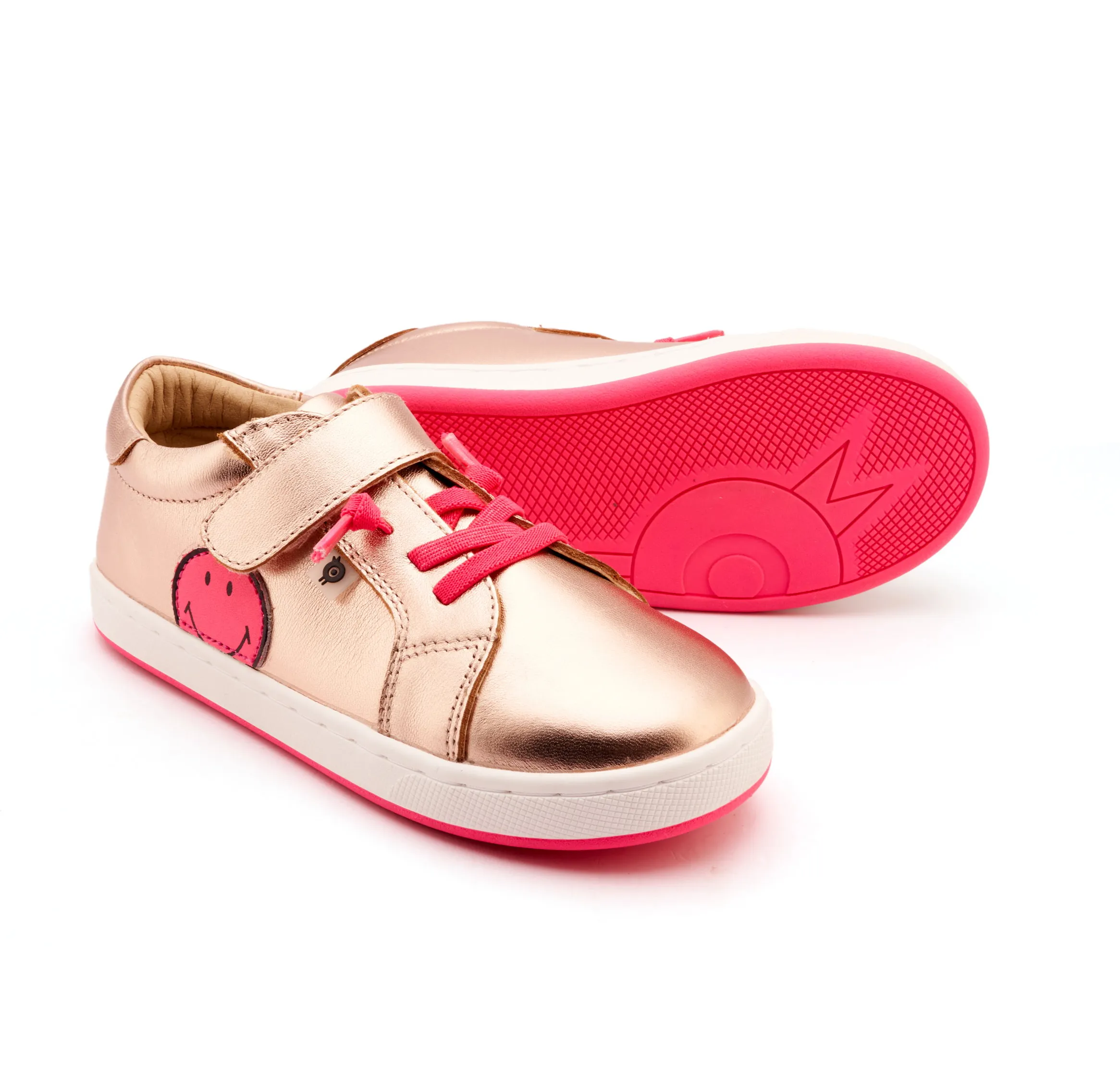 Old Soles Girl's Smiles Casual Shoes - Copper / Fluro Pink airport ease