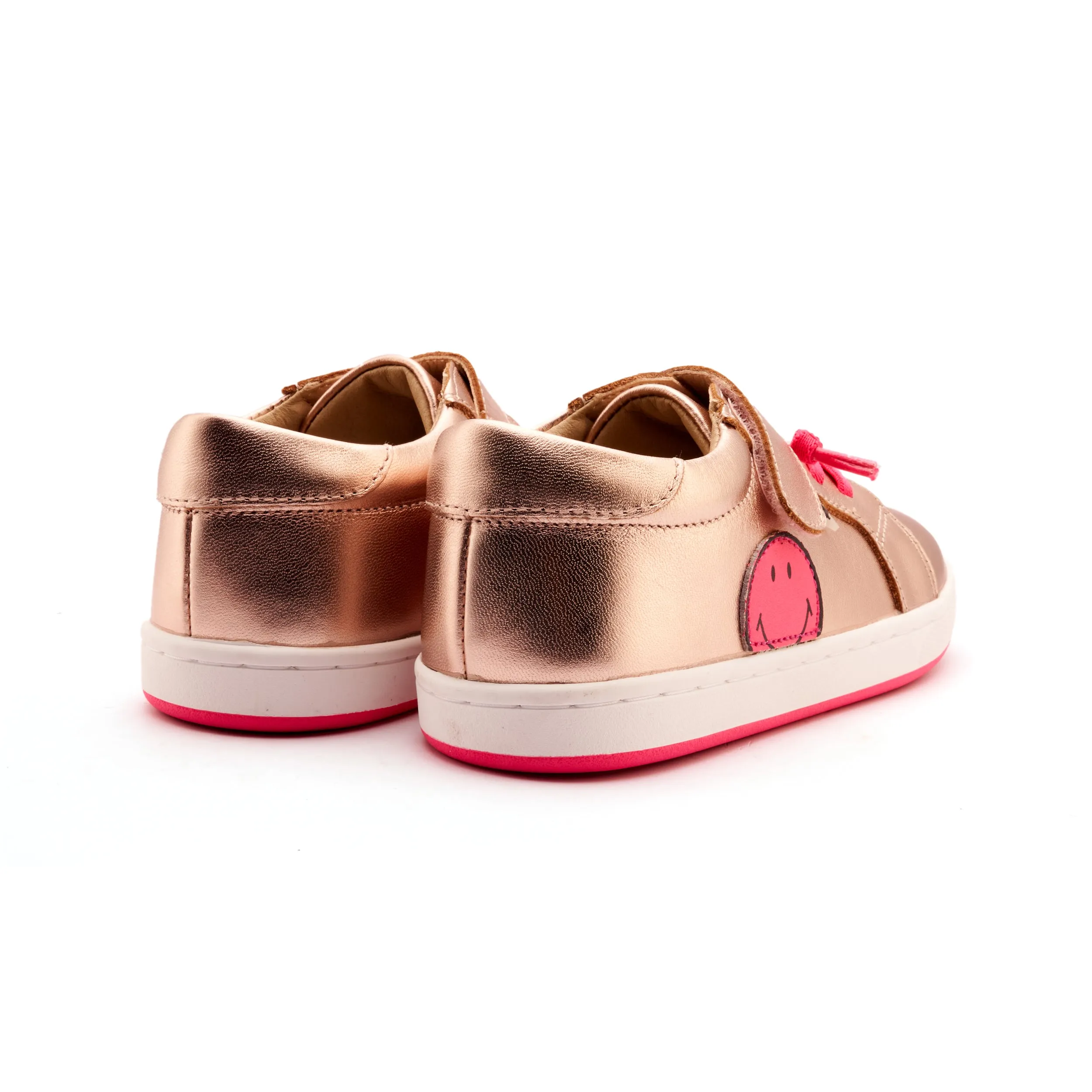 Old Soles Girl's Smiles Casual Shoes - Copper / Fluro Pink soft motion