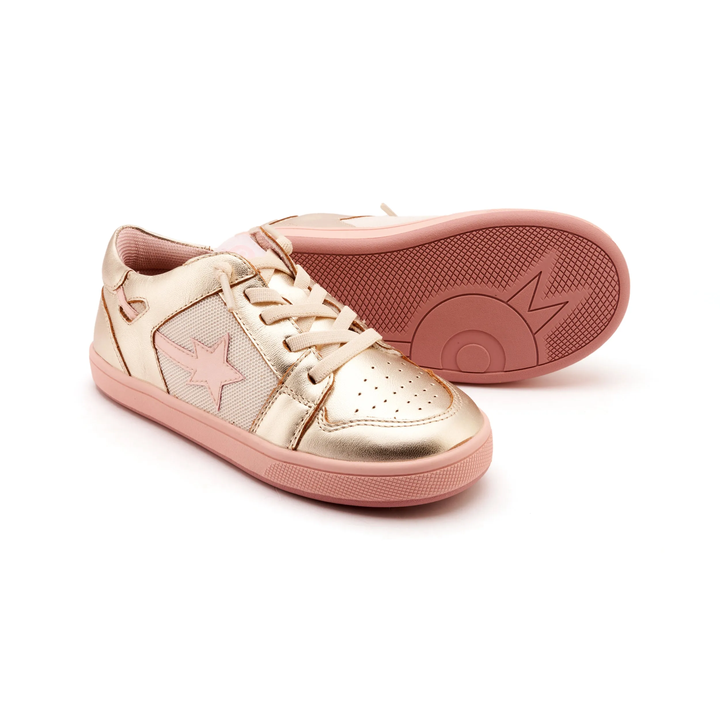 Old Soles Girl's Star Runner Casual Shoes - Gold / Nacardo Dalia / Kiss smart edge