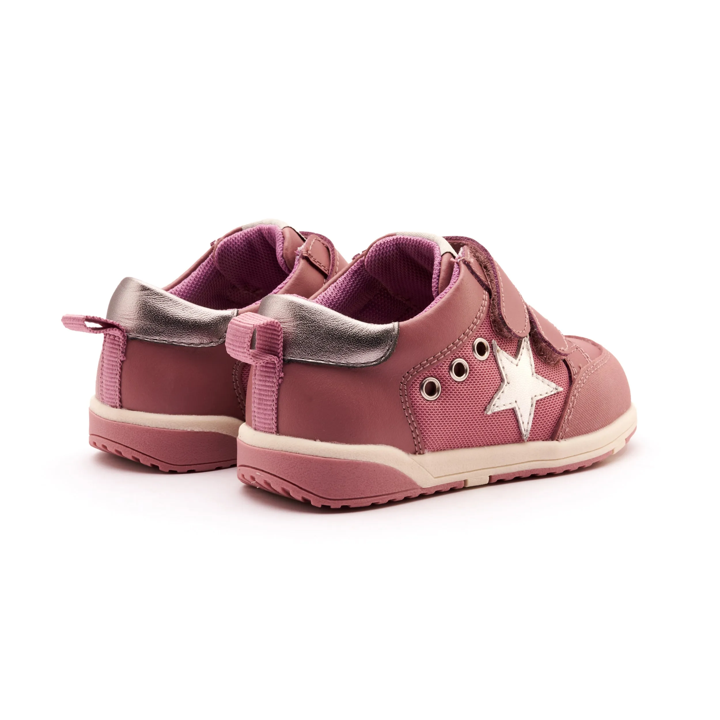 Old Soles Girl's Star Squad Casual Shoes - Malva / Rich Silver / Silver cool feet