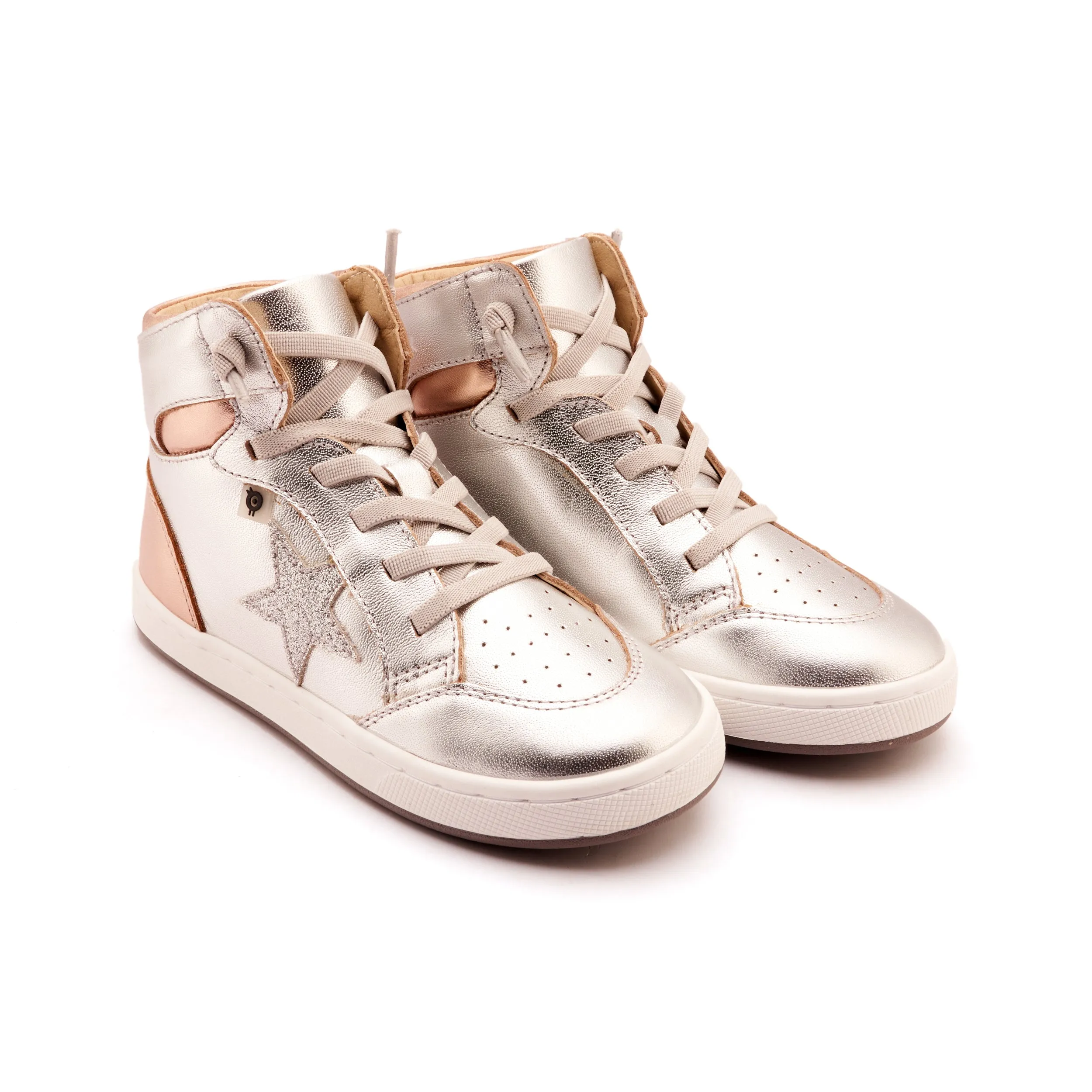 Old Soles Girl's Starling Casual Shoes - Silver / Copper / Glam Argent chill flow