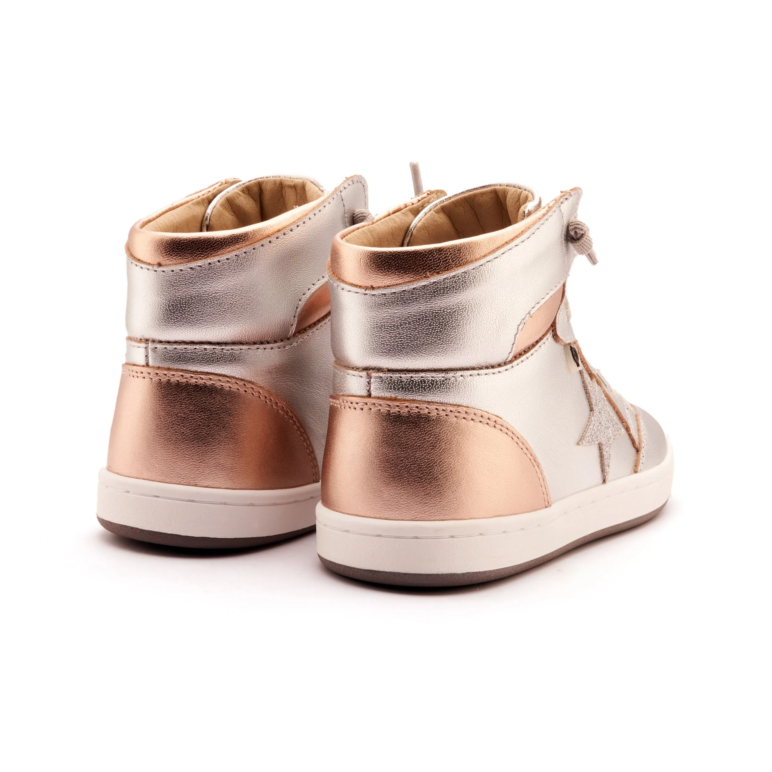 Old Soles Girl's Starling Casual Shoes - Silver / Copper / Glam Argent easy walk