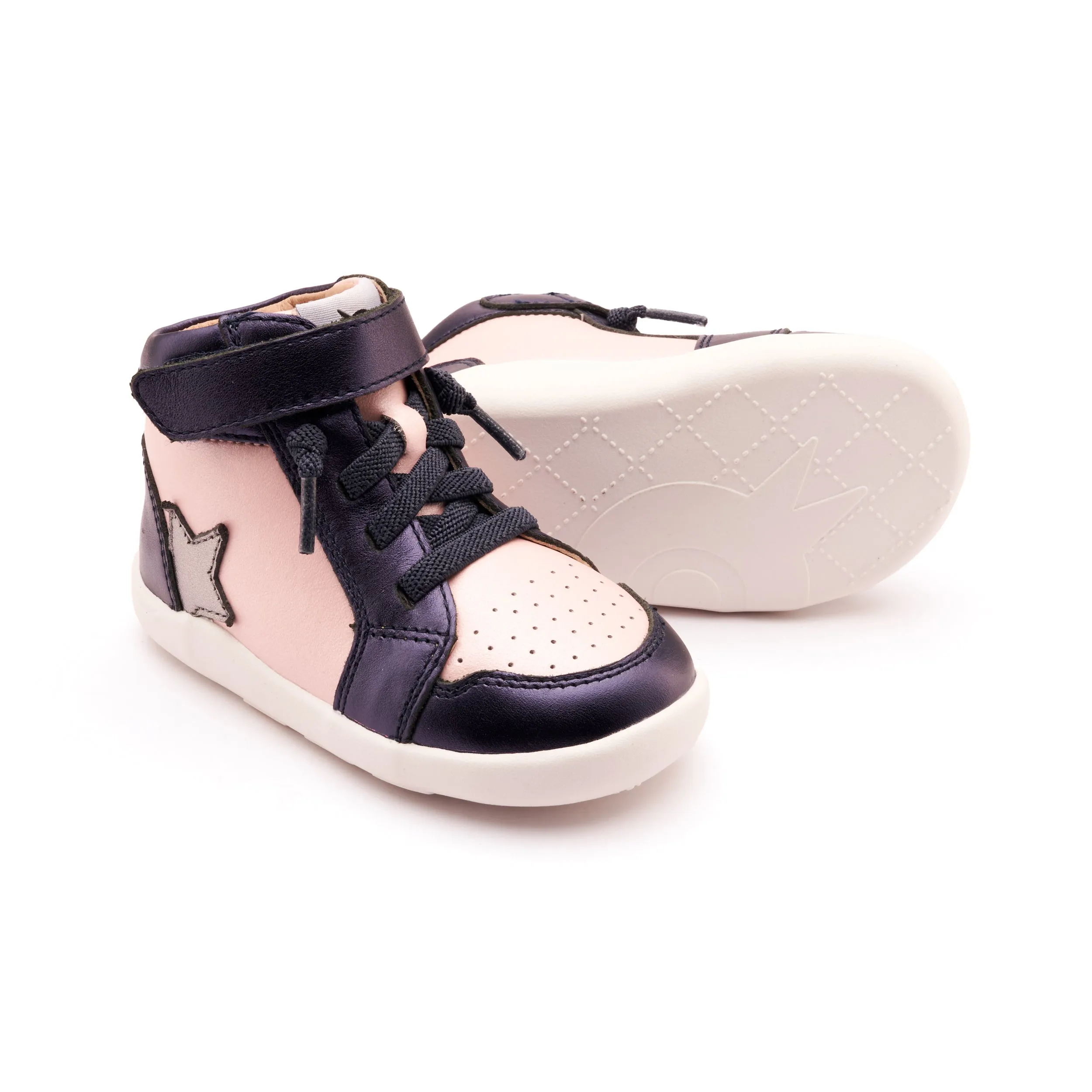 Old Soles Girl's Team Ground Casual Shoes - Nacardo Navy / Nacardo Dalia / Rich Silver chill edge