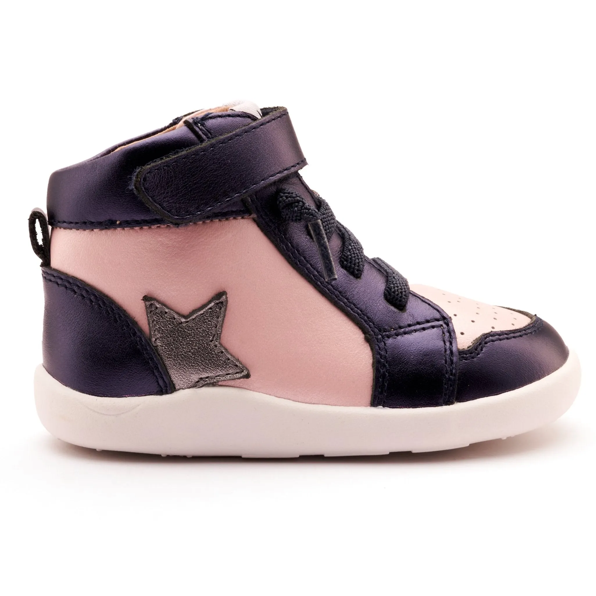 Old Soles Girl's Team Ground Casual Shoes - Nacardo Navy / Nacardo Dalia / Rich Silver smart path