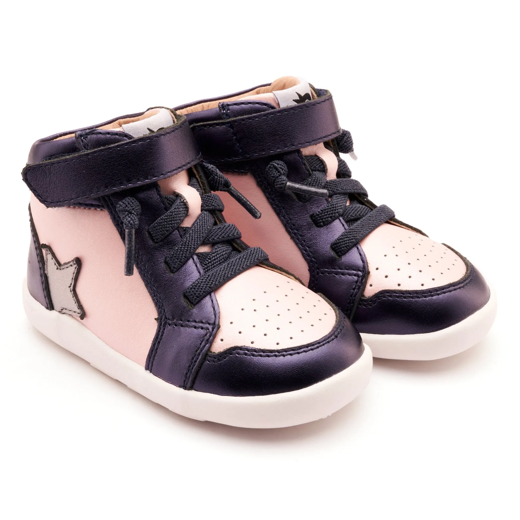 Old Soles Girl's Team Ground Casual Shoes - Nacardo Navy / Nacardo Dalia / Rich Silver anti slip