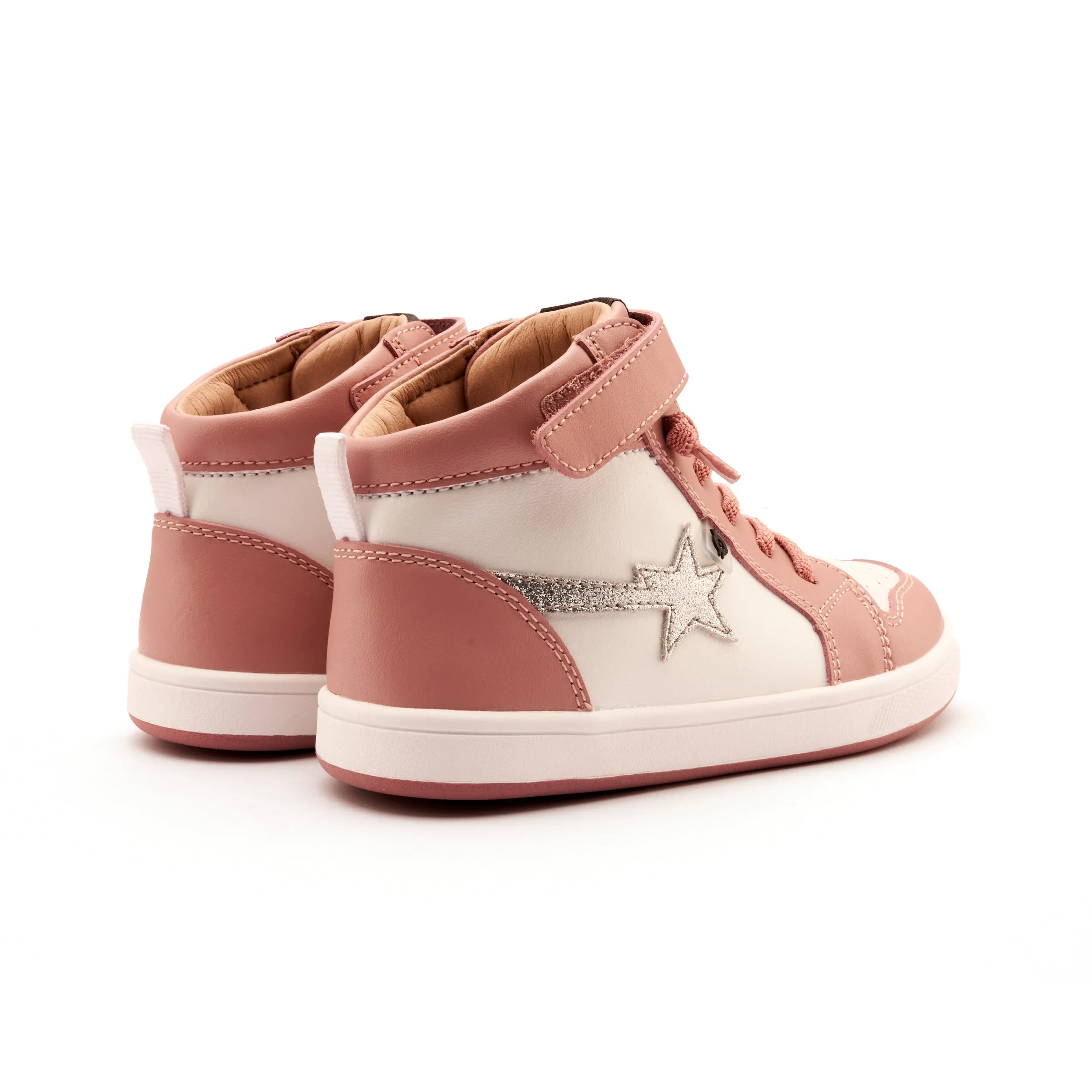 Old Soles Girl's Team-Star Casual Shoes - Kiss / Nacardo Blanco / Glam Argent style mode
