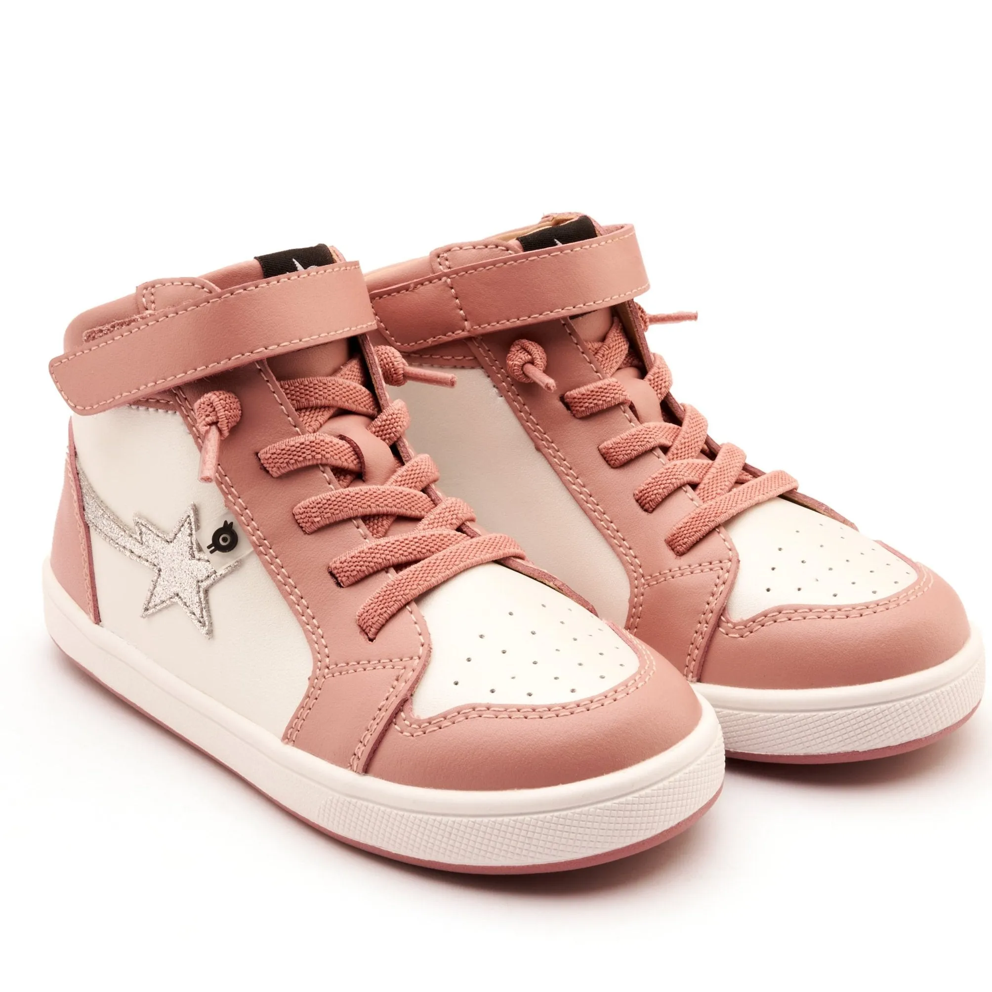 Old Soles Girl's Team-Star Casual Shoes - Kiss / Nacardo Blanco / Glam Argent soft base